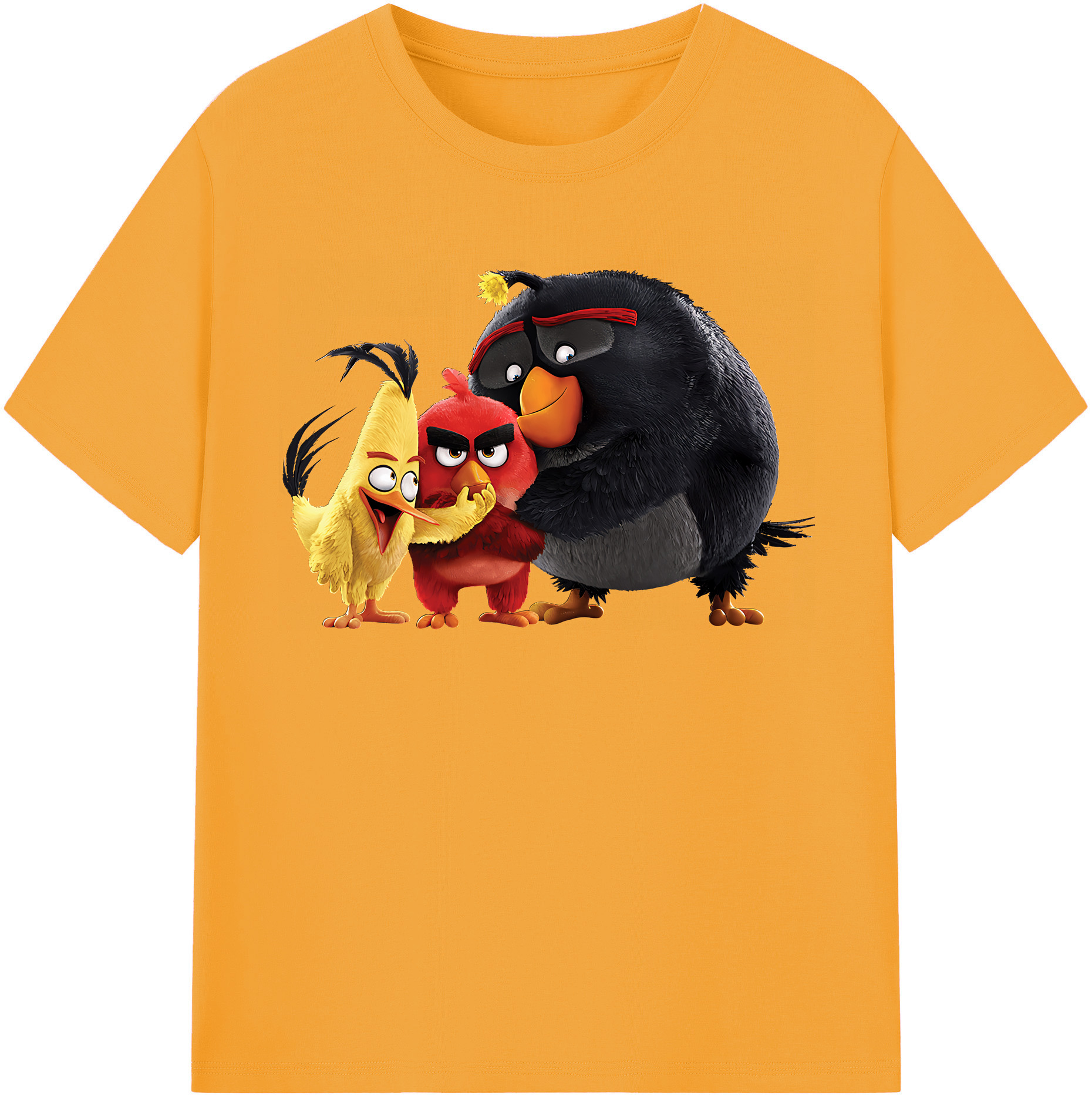 （画像用） Angry Birds アングリーバード レディースカジュアルプリントTシャツ（綿100％）