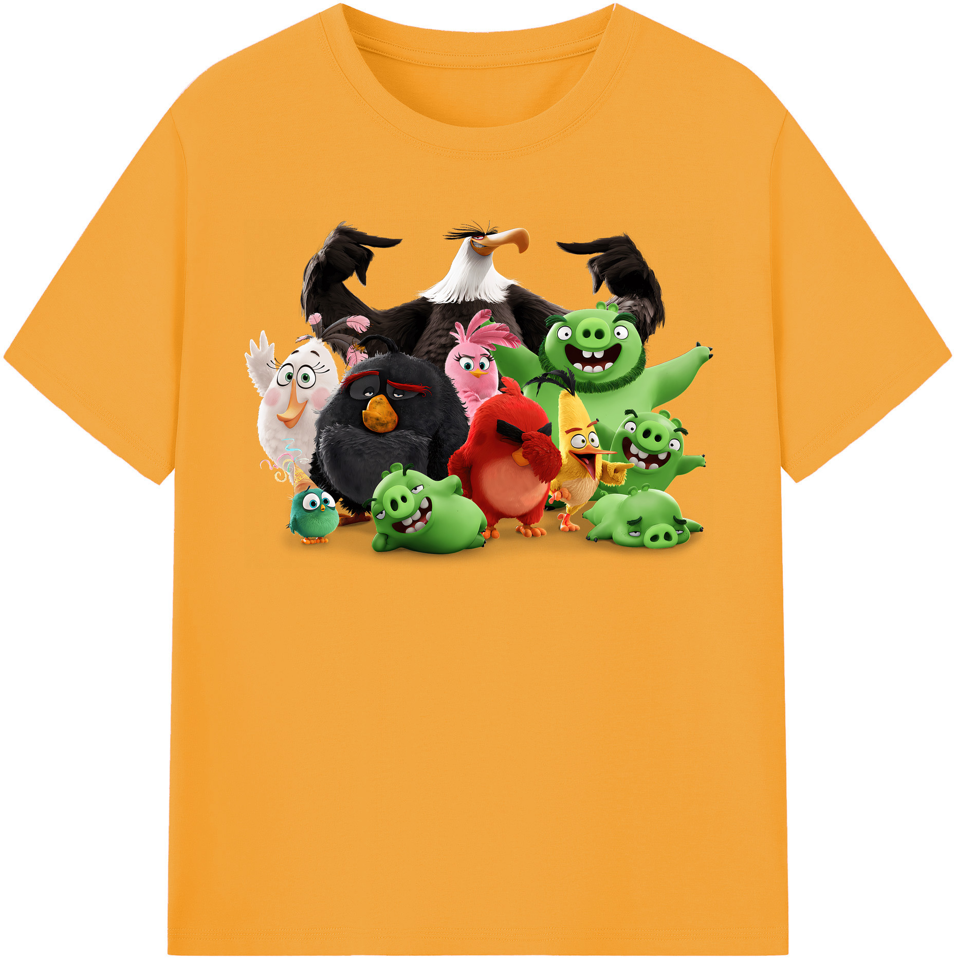 （画像用） Angry Birds アングリーバード レディースカジュアルプリントTシャツ（綿100％）