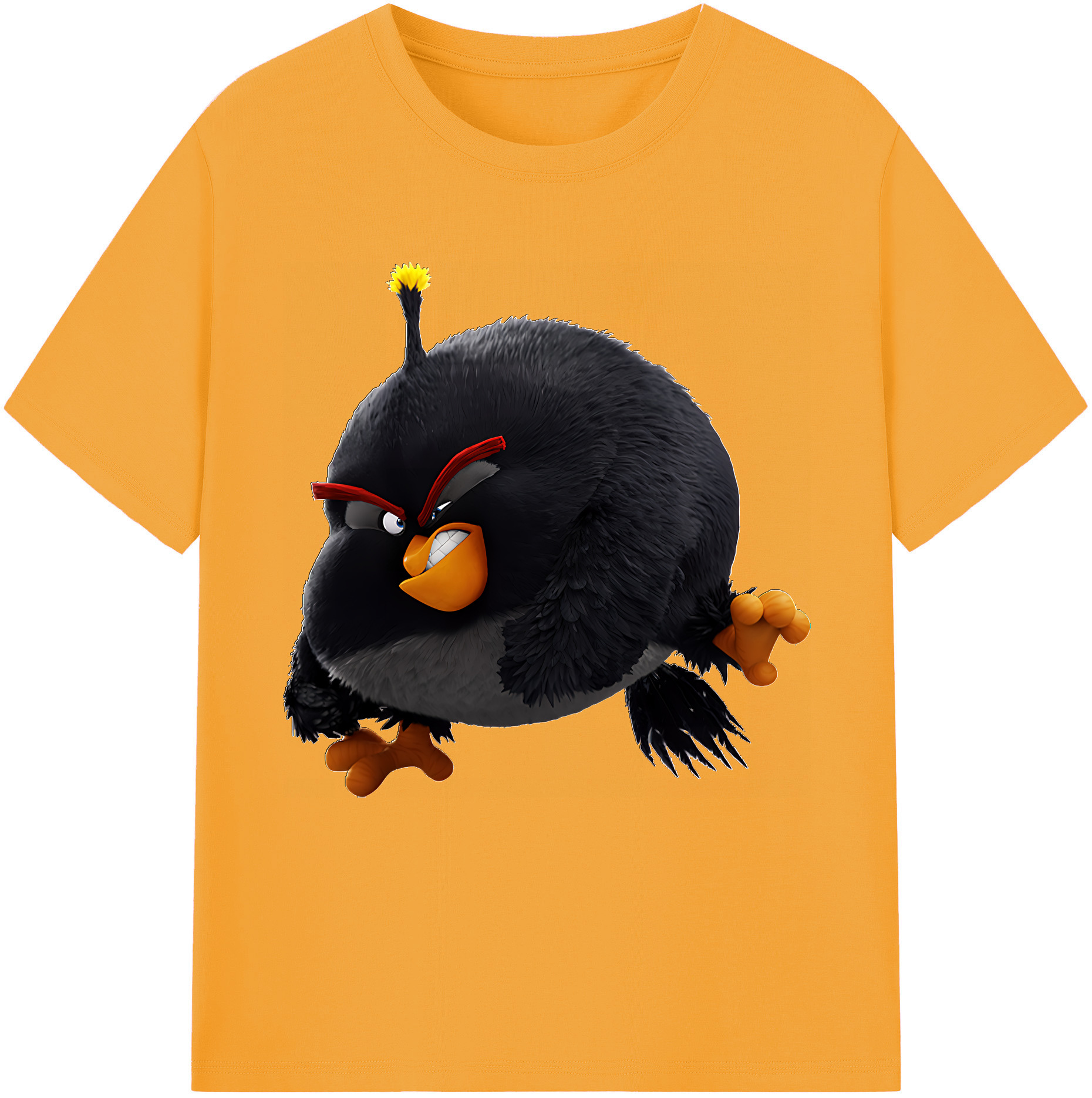 （画像用） Angry Birds アングリーバード レディースカジュアルプリントTシャツ（綿100％）
