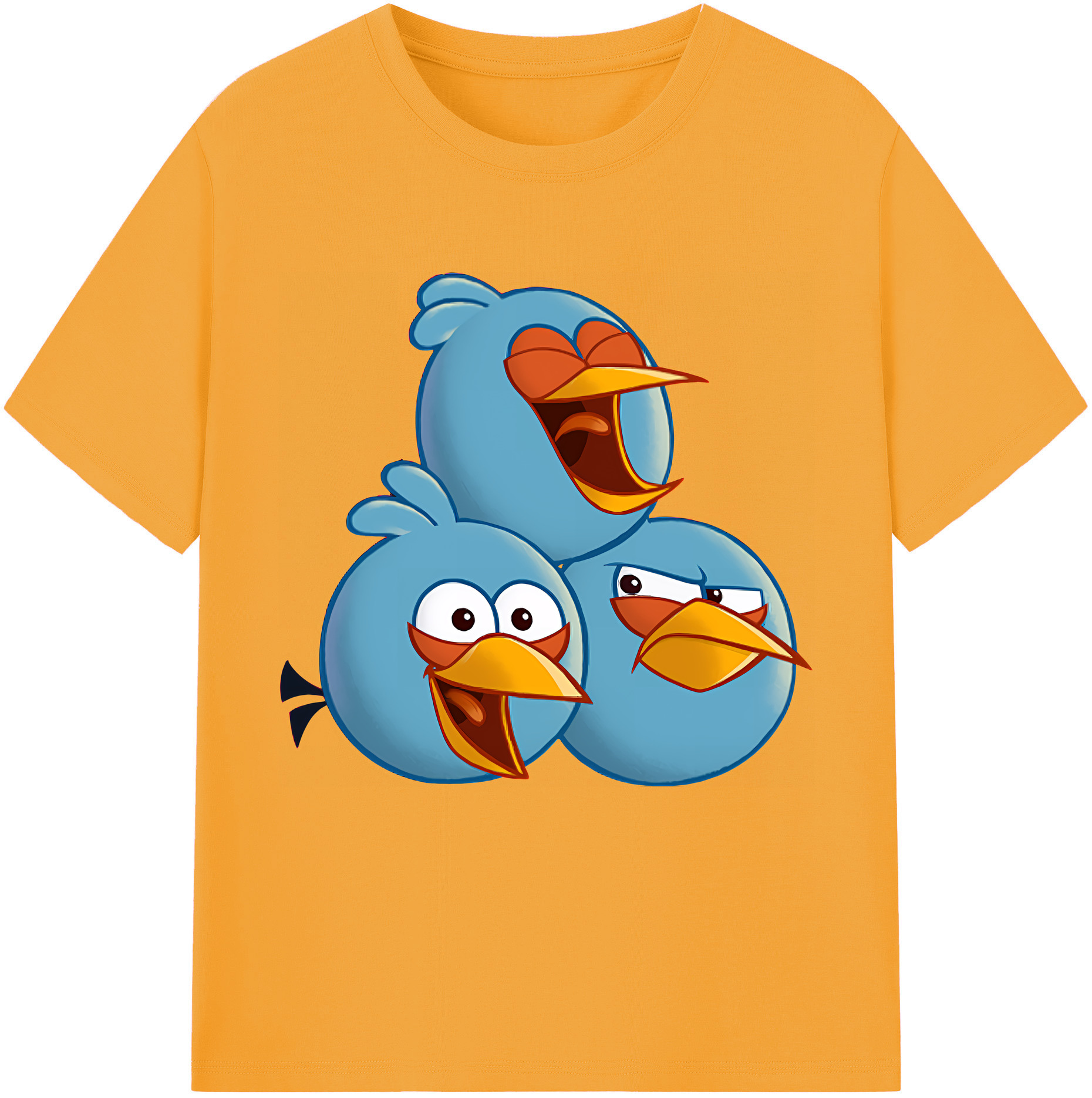（画像用） Angry Birds アングリーバード レディースカジュアルプリントTシャツ（綿100％）