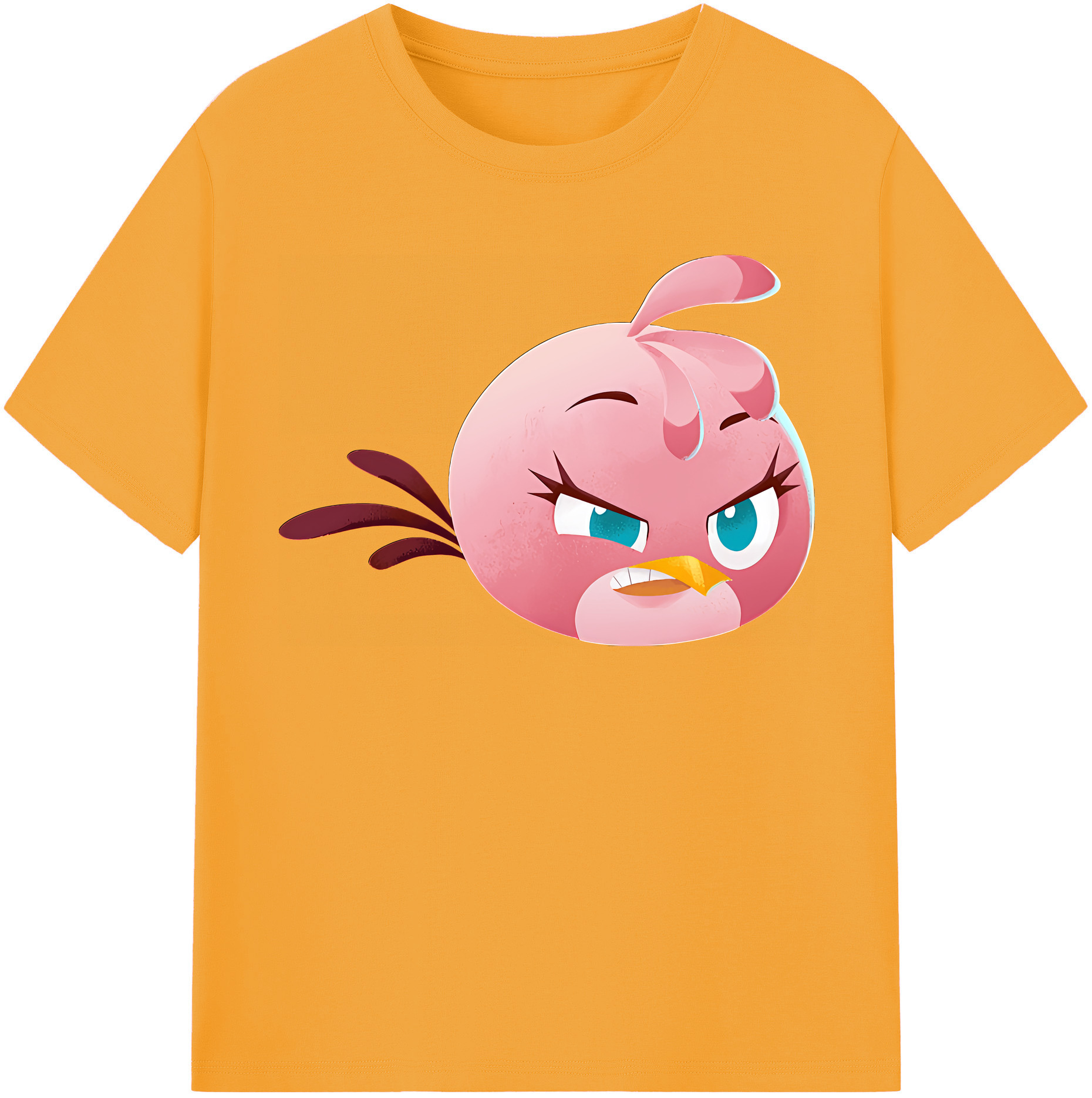 （画像用） Angry Birds アングリーバード レディースカジュアルプリントTシャツ（綿100％）