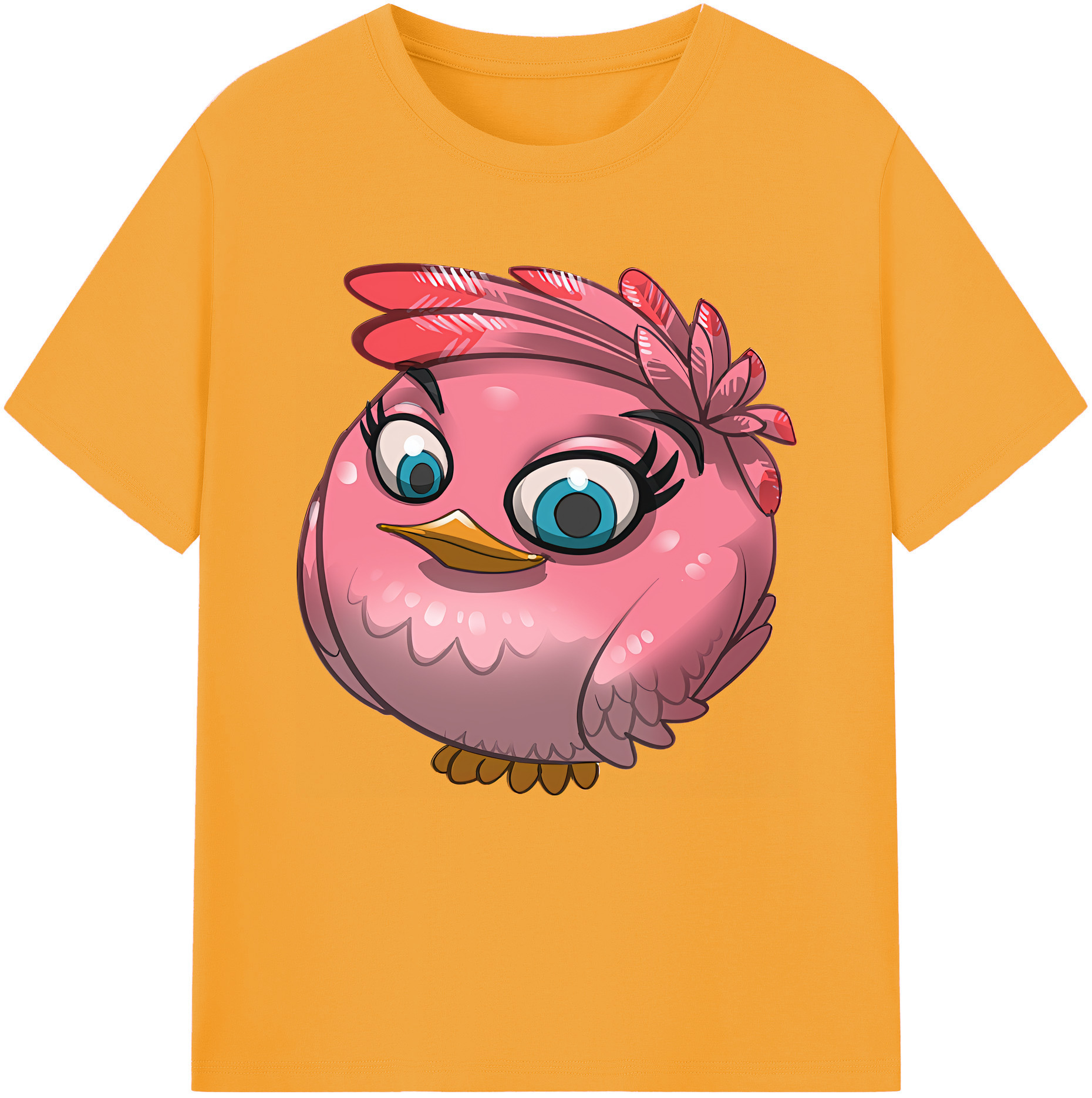 （画像用） Angry Birds アングリーバード レディースカジュアルプリントTシャツ（綿100％）