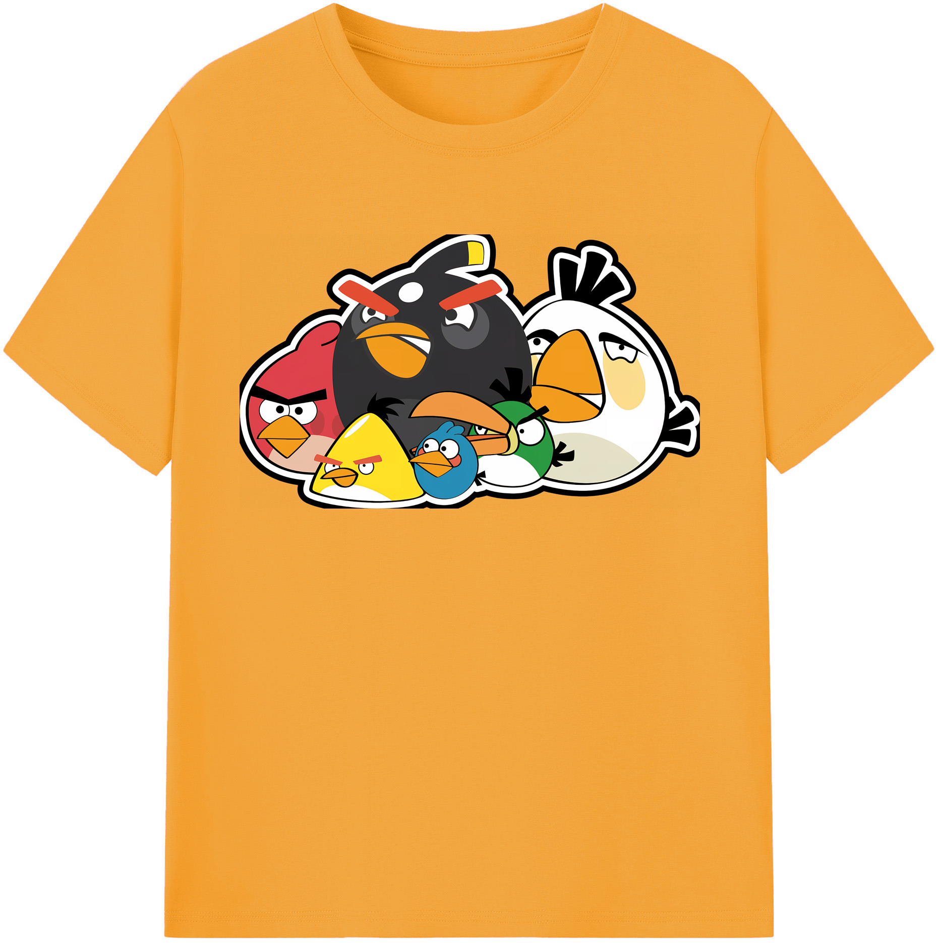（画像用） Angry Birds アングリーバード レディースカジュアルプリントTシャツ（綿100％）