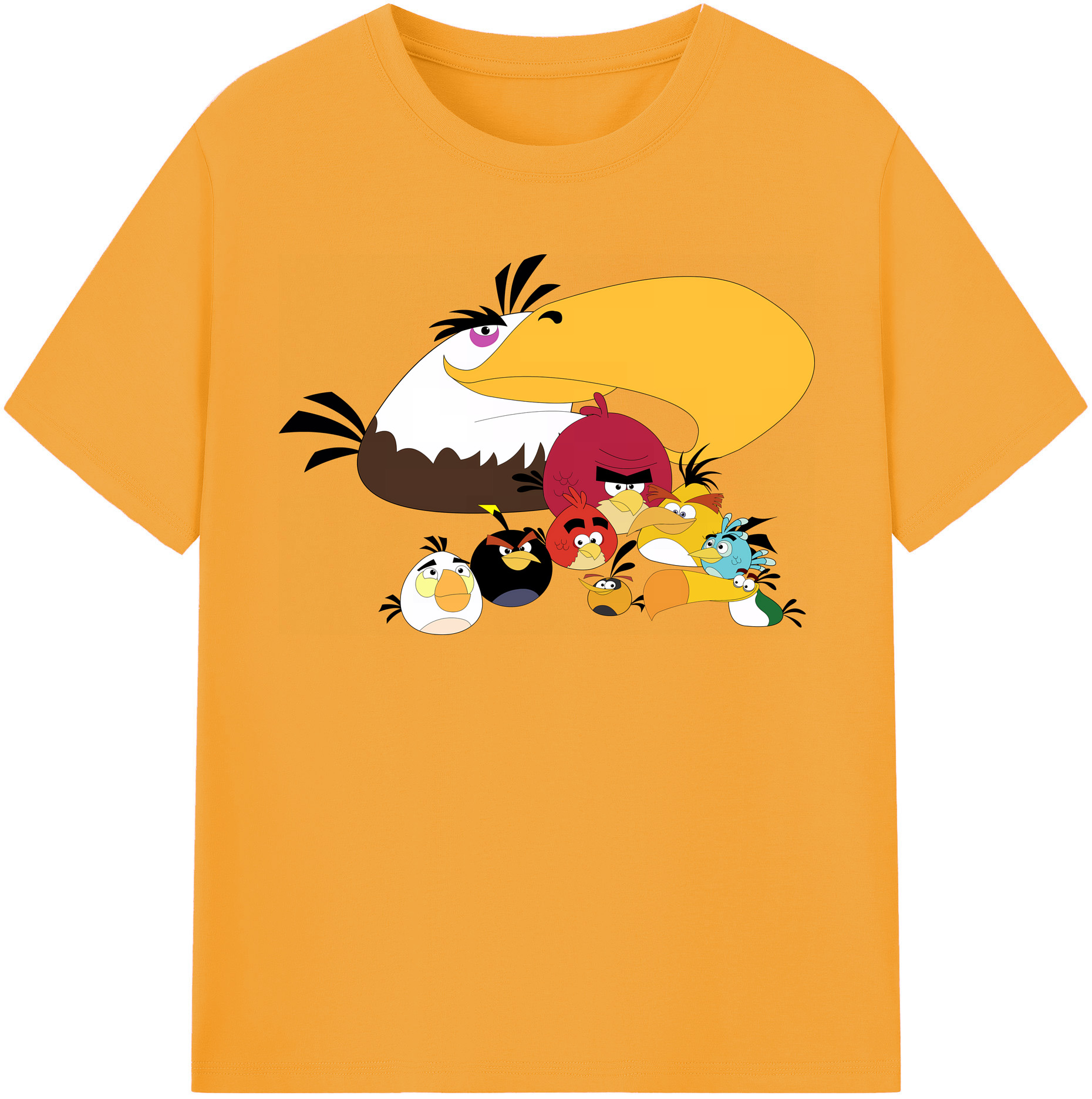 （画像用） Angry Birds アングリーバード レディースカジュアルプリントTシャツ（綿100％）