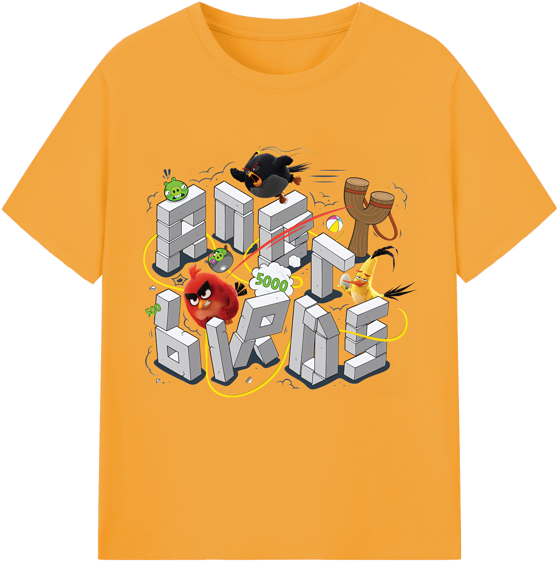 （画像用） Angry Birds アングリーバード レディースカジュアルプリントTシャツ（綿100％）