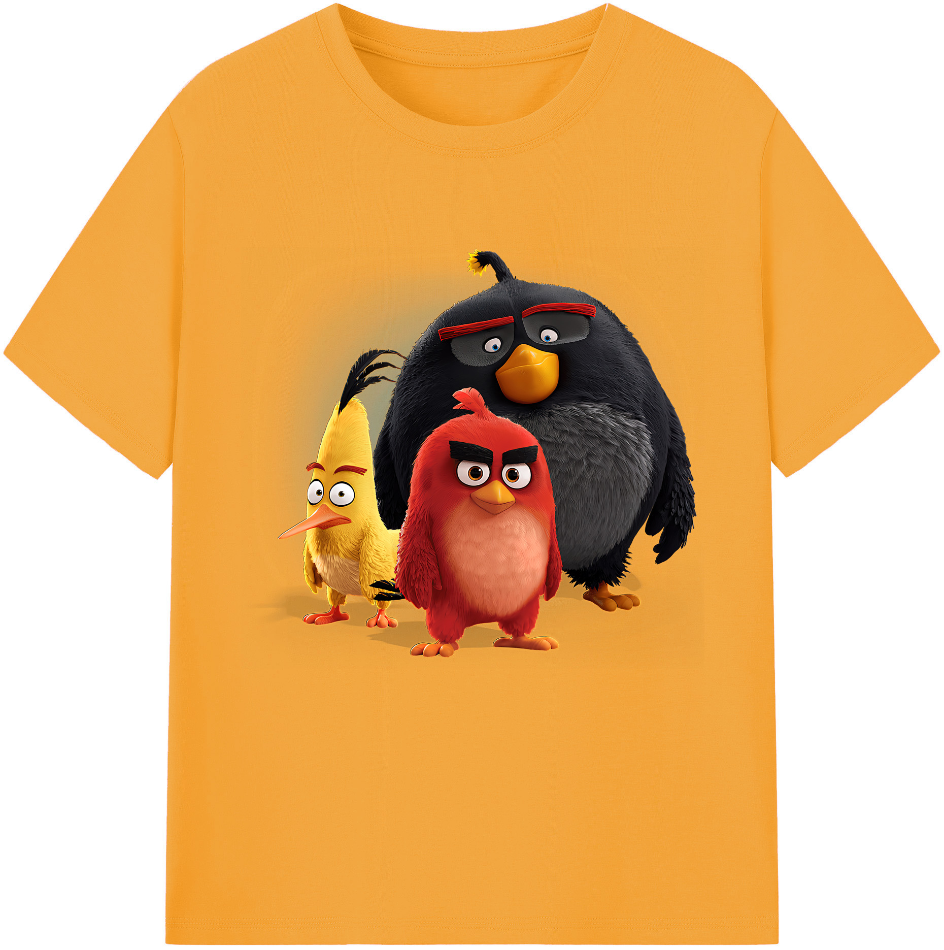 （画像用） Angry Birds アングリーバード レディースカジュアルプリントTシャツ（綿100％）