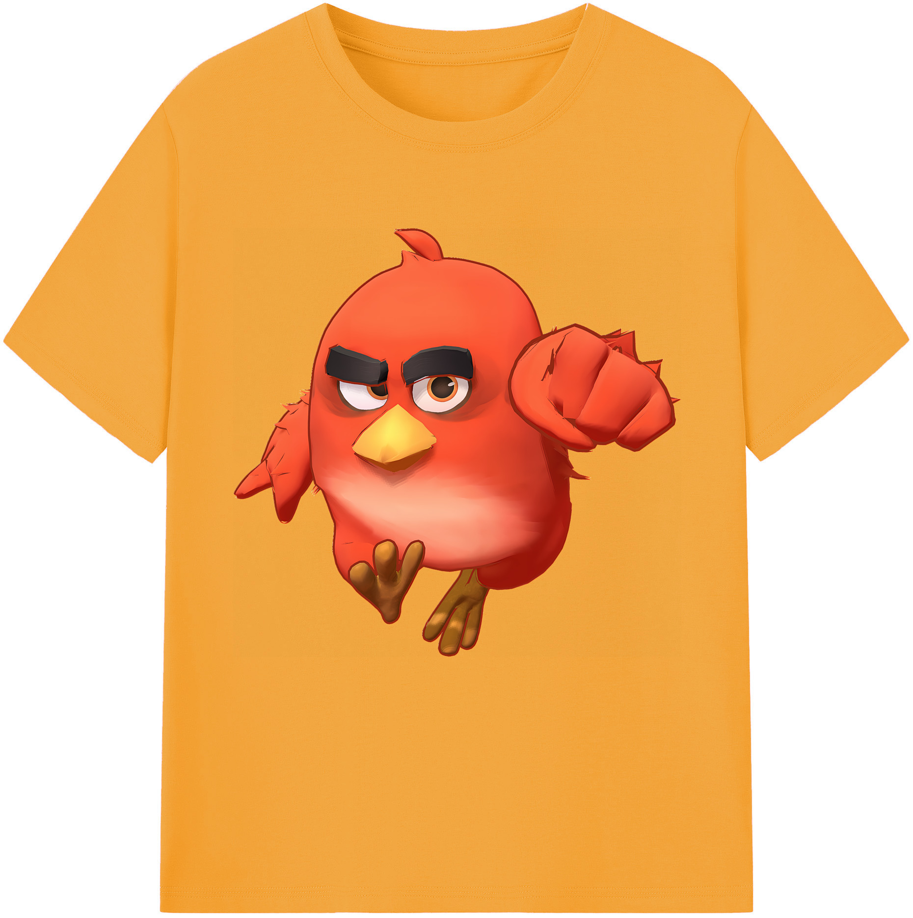 （画像用） Angry Birds アングリーバード レディースカジュアルプリントTシャツ（綿100％）