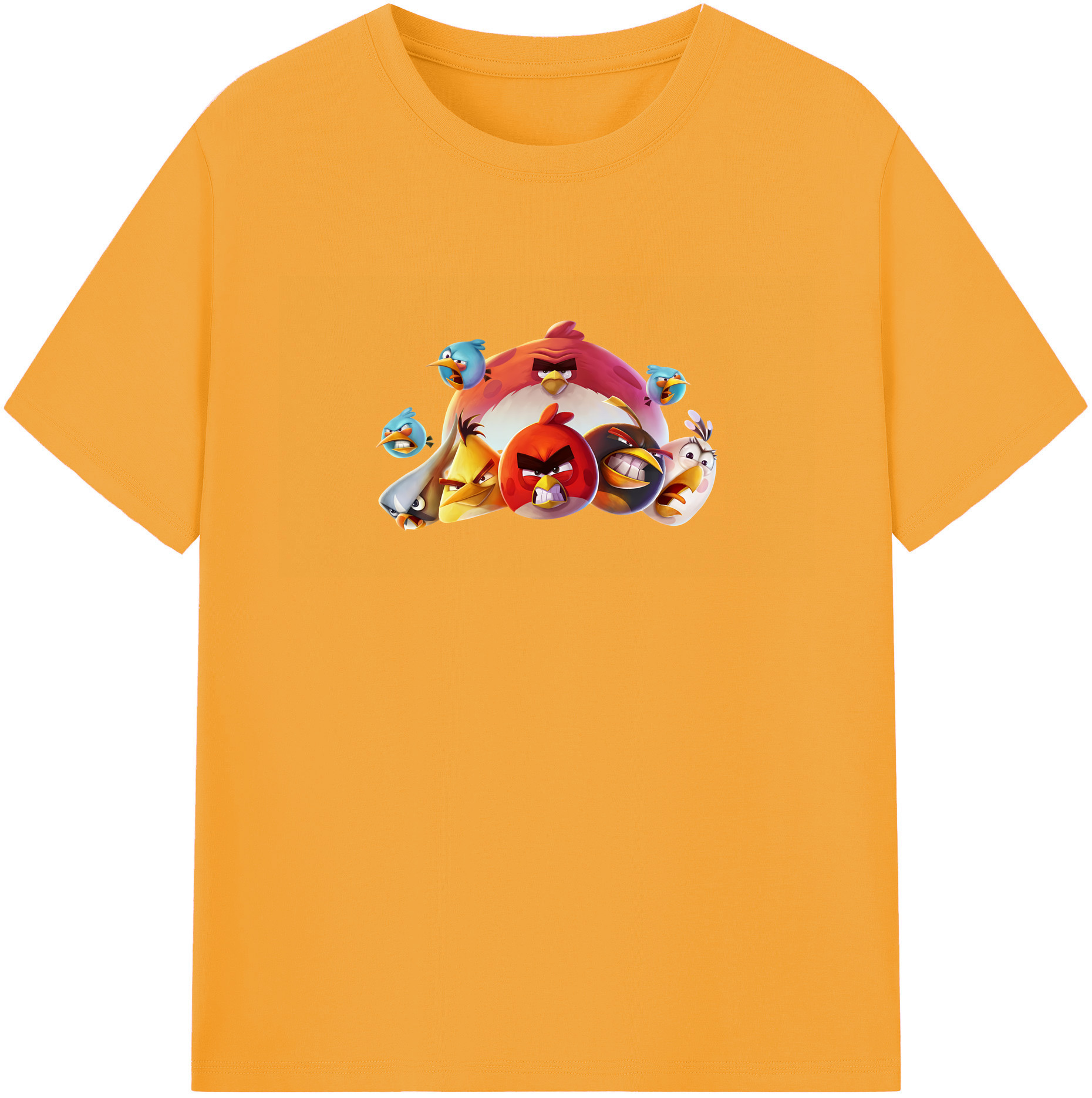 （画像用） Angry Birds アングリーバード レディースカジュアルプリントTシャツ（綿100％）