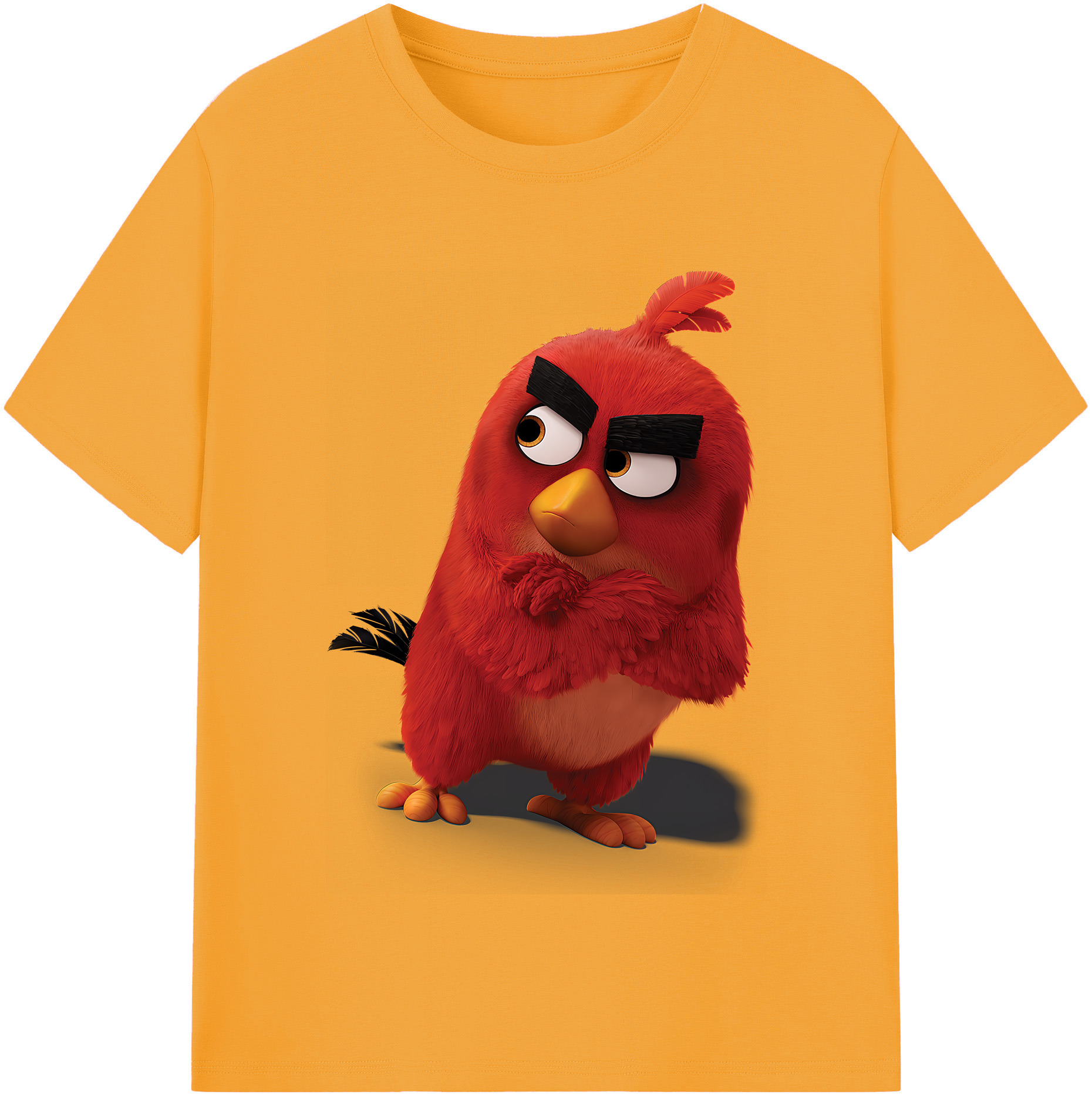 （画像用） Angry Birds アングリーバード レディースカジュアルプリントTシャツ（綿100％）