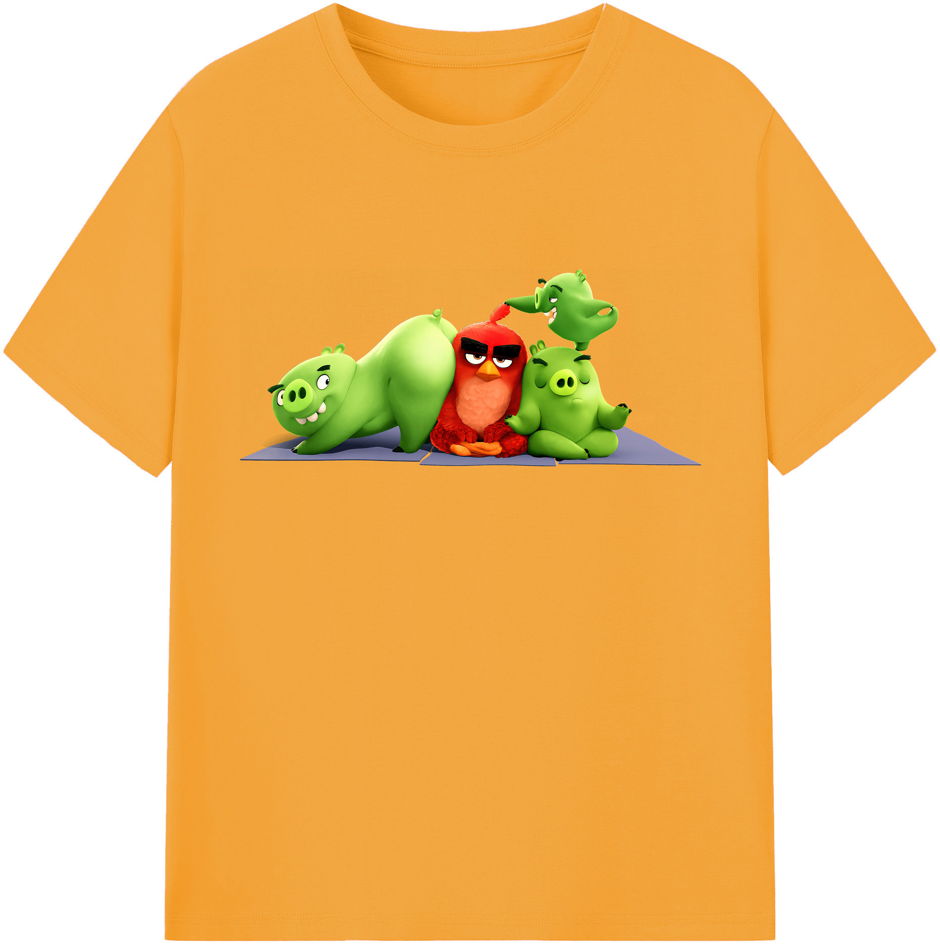 （画像用） Angry Birds アングリーバード レディースカジュアルプリントTシャツ（綿100％）