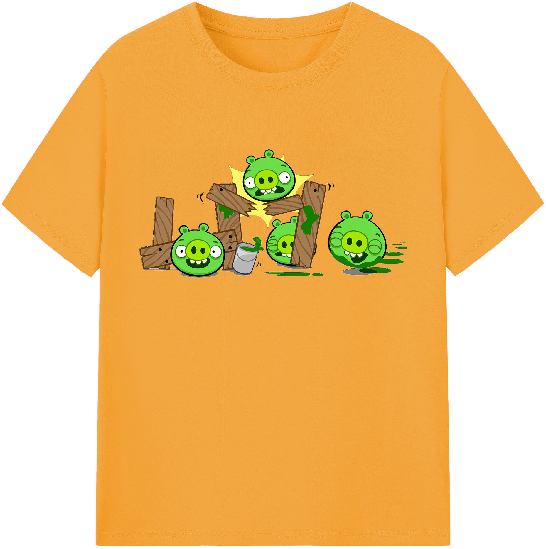 （画像用） Angry Birds アングリーバード レディースカジュアルプリントTシャツ（綿100％）