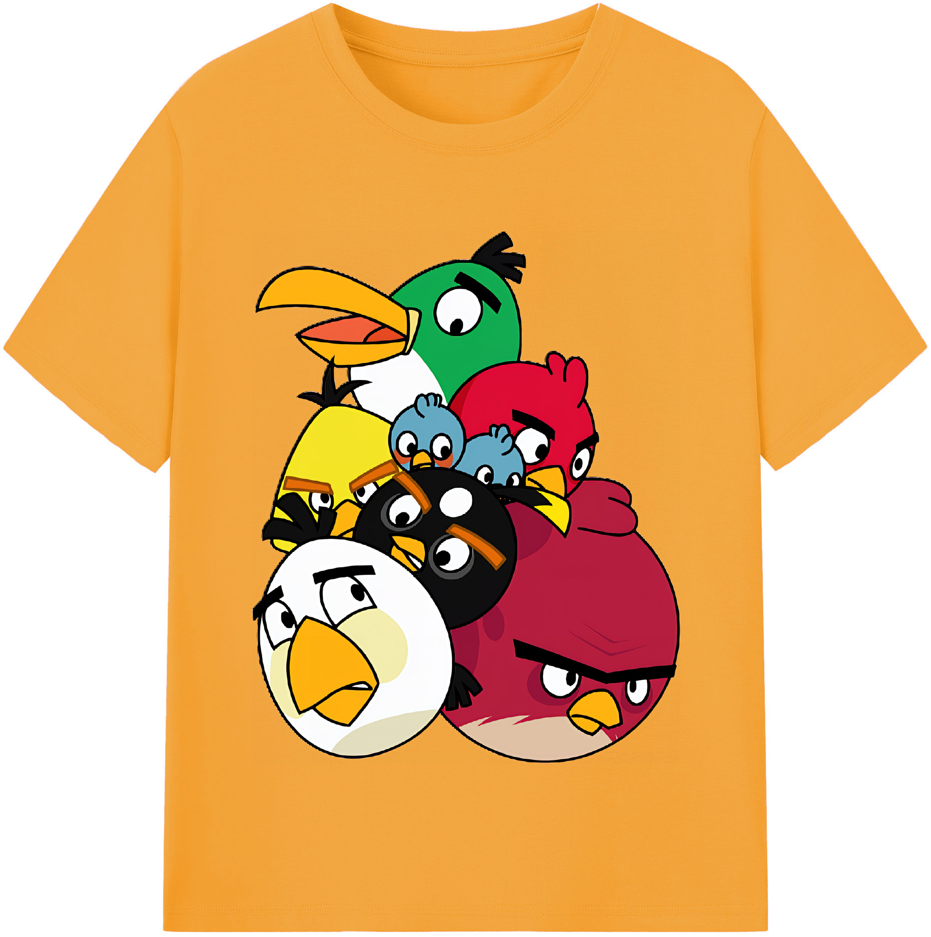 （画像用） Angry Birds アングリーバード レディースカジュアルプリントTシャツ（綿100％）