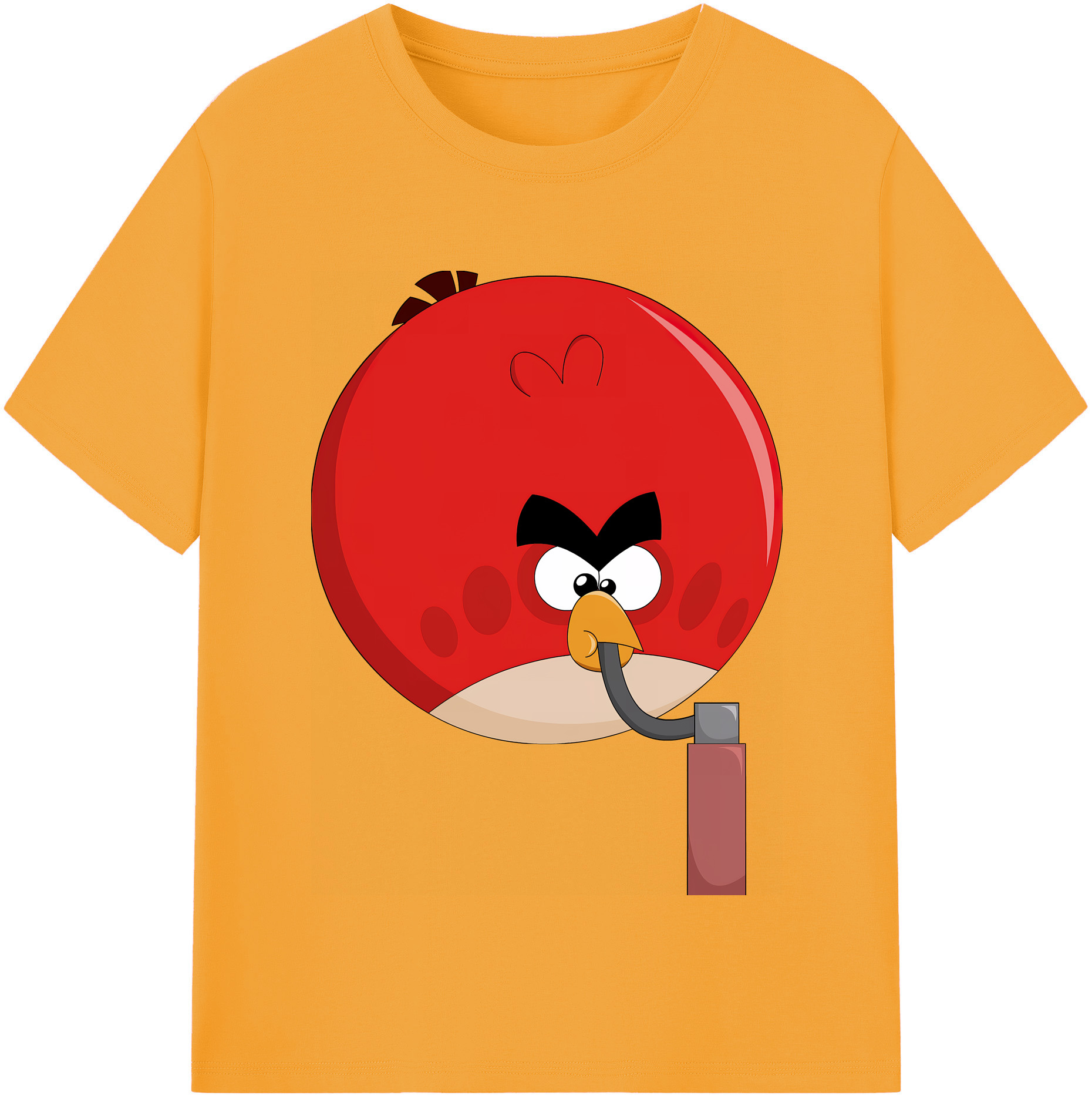 （画像用） Angry Birds アングリーバード レディースカジュアルプリントTシャツ（綿100％）