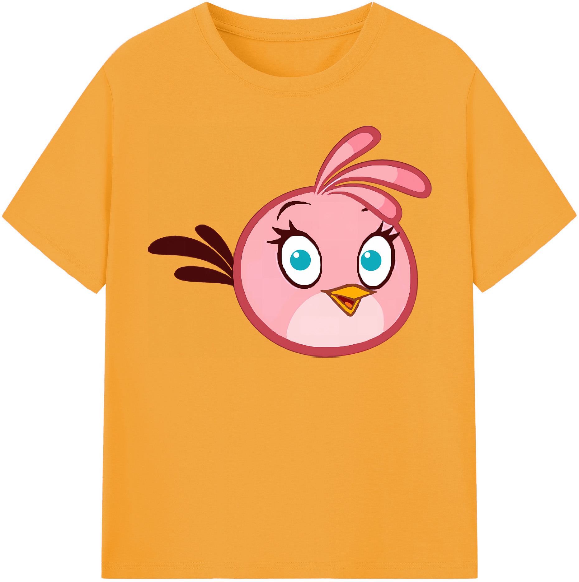 （画像用） Angry Birds アングリーバード レディースカジュアルプリントTシャツ（綿100％）