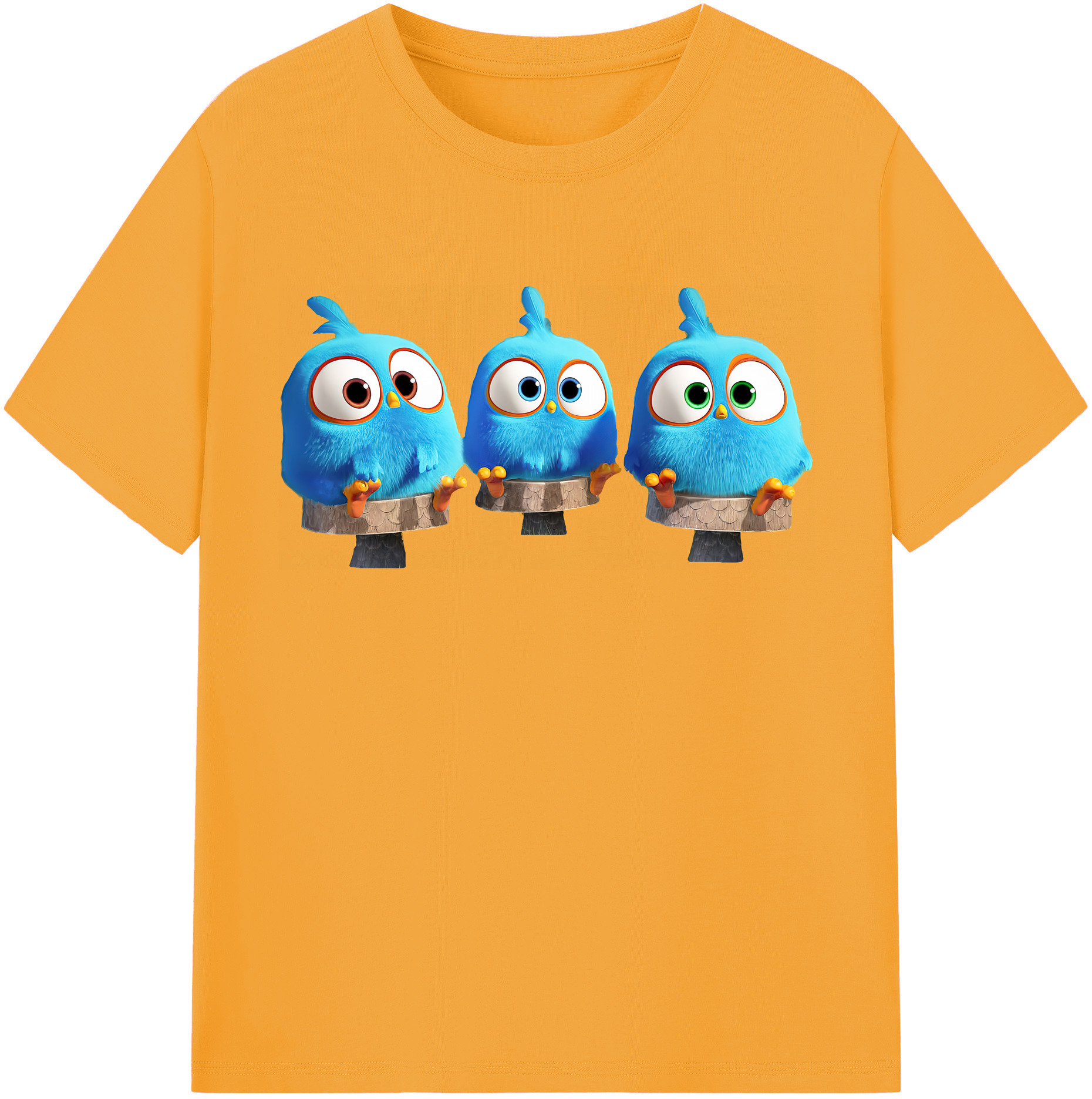 （画像用） Angry Birds アングリーバード レディースカジュアルプリントTシャツ（綿100％）