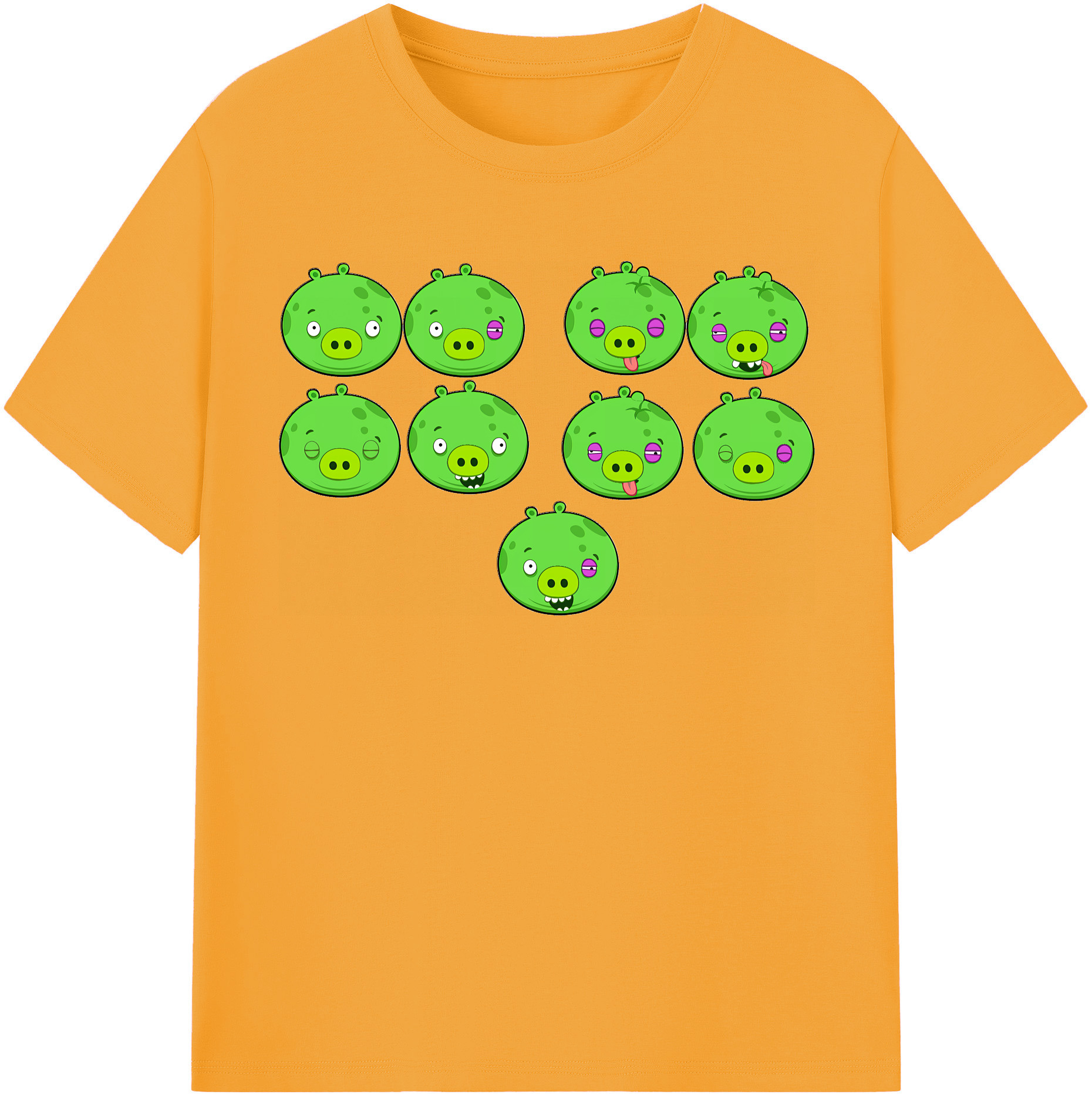（画像用） Angry Birds アングリーバード レディースカジュアルプリントTシャツ（綿100％）