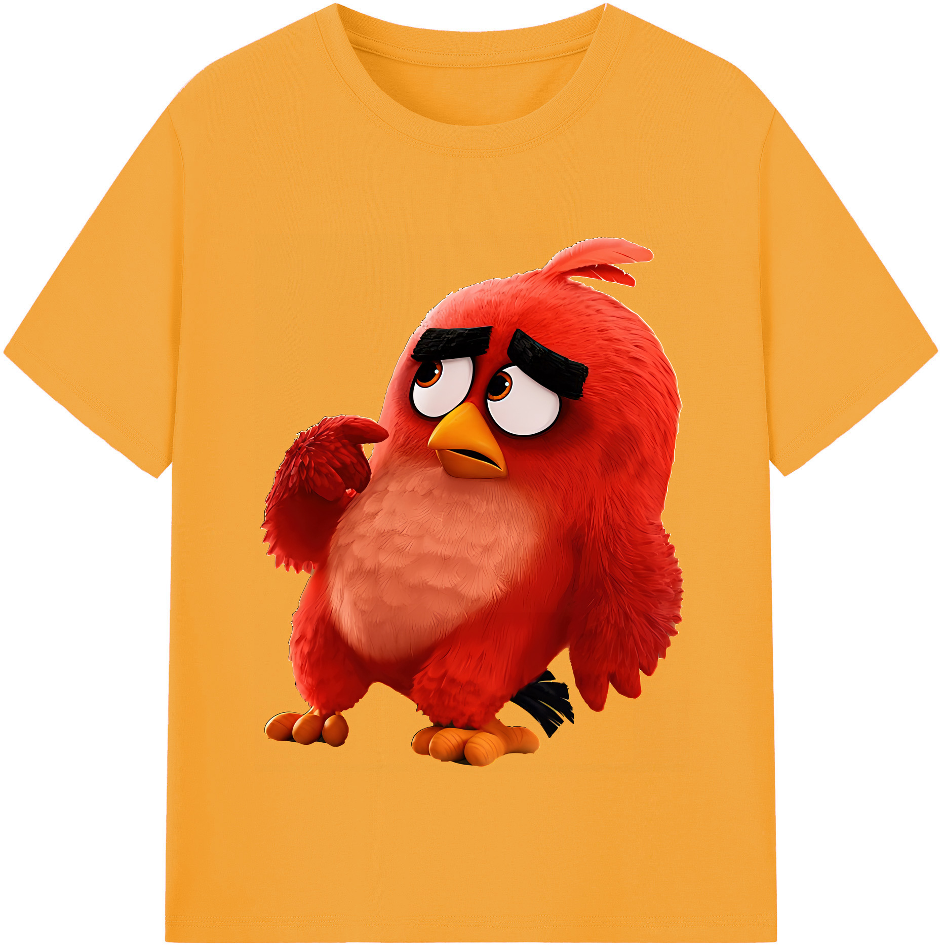 （画像用） Angry Birds アングリーバード レディースカジュアルプリントTシャツ（綿100％）