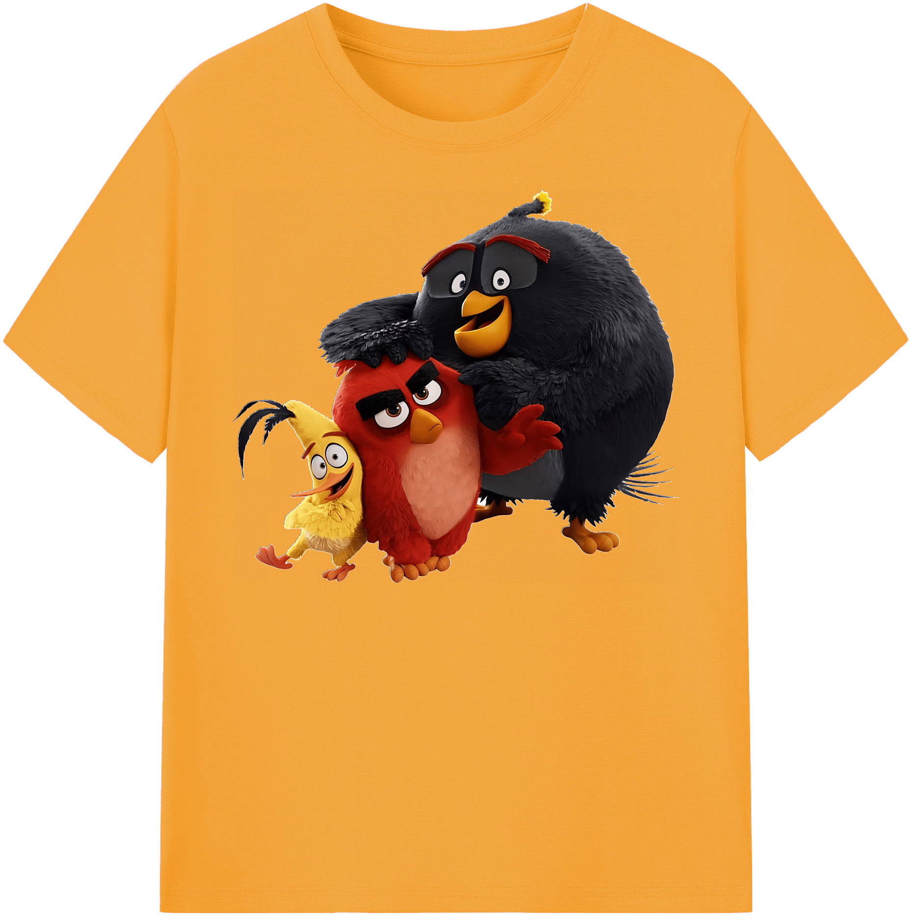 （画像用） Angry Birds アングリーバード レディースカジュアルプリントTシャツ（綿100％）