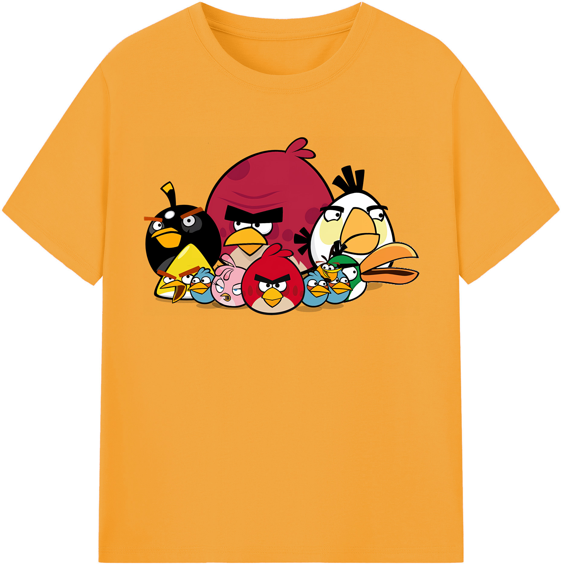 （画像用） Angry Birds アングリーバード レディースカジュアルプリントTシャツ（綿100％）