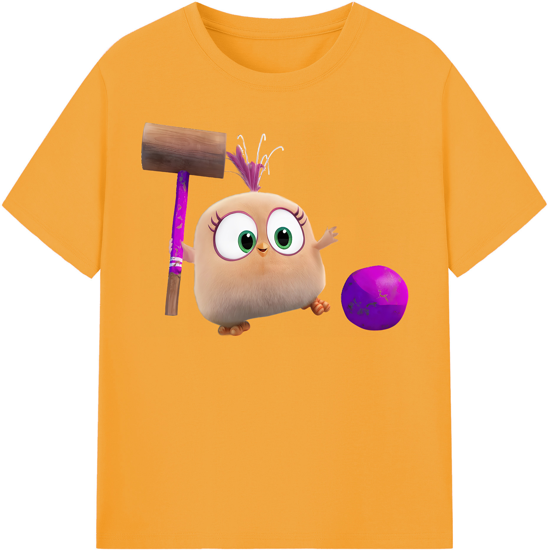 （画像用） Angry Birds アングリーバード レディースカジュアルプリントTシャツ（綿100％）