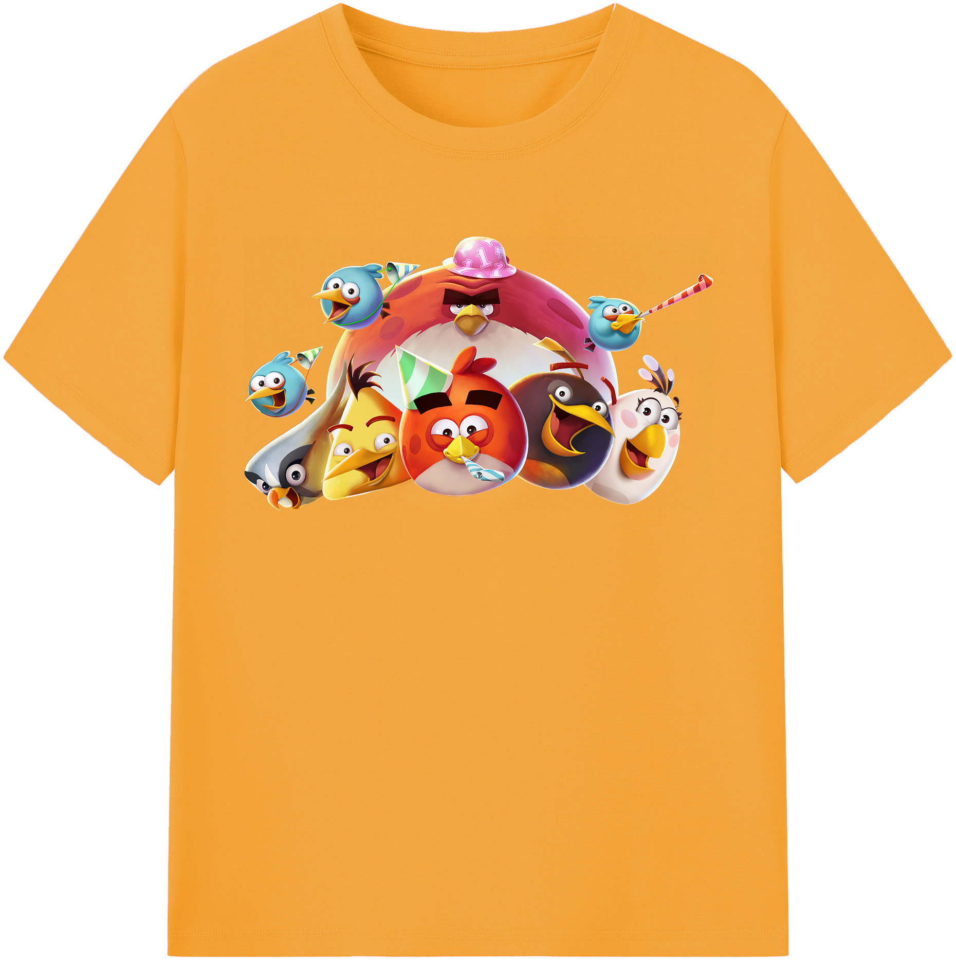 （画像用） Angry Birds アングリーバード レディースカジュアルプリントTシャツ（綿100％）