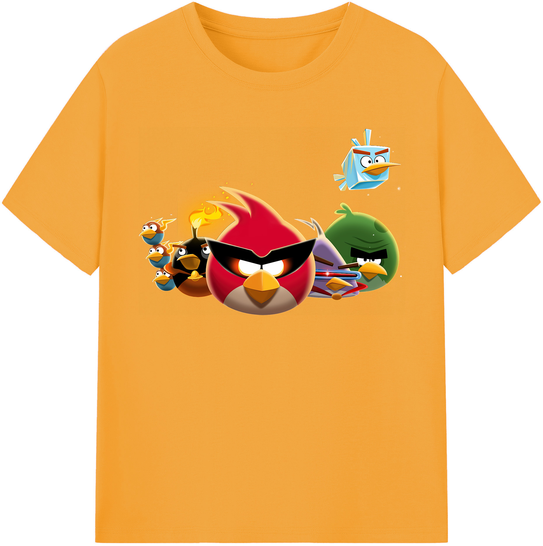 （画像用） Angry Birds アングリーバード レディースカジュアルプリントTシャツ（綿100％）