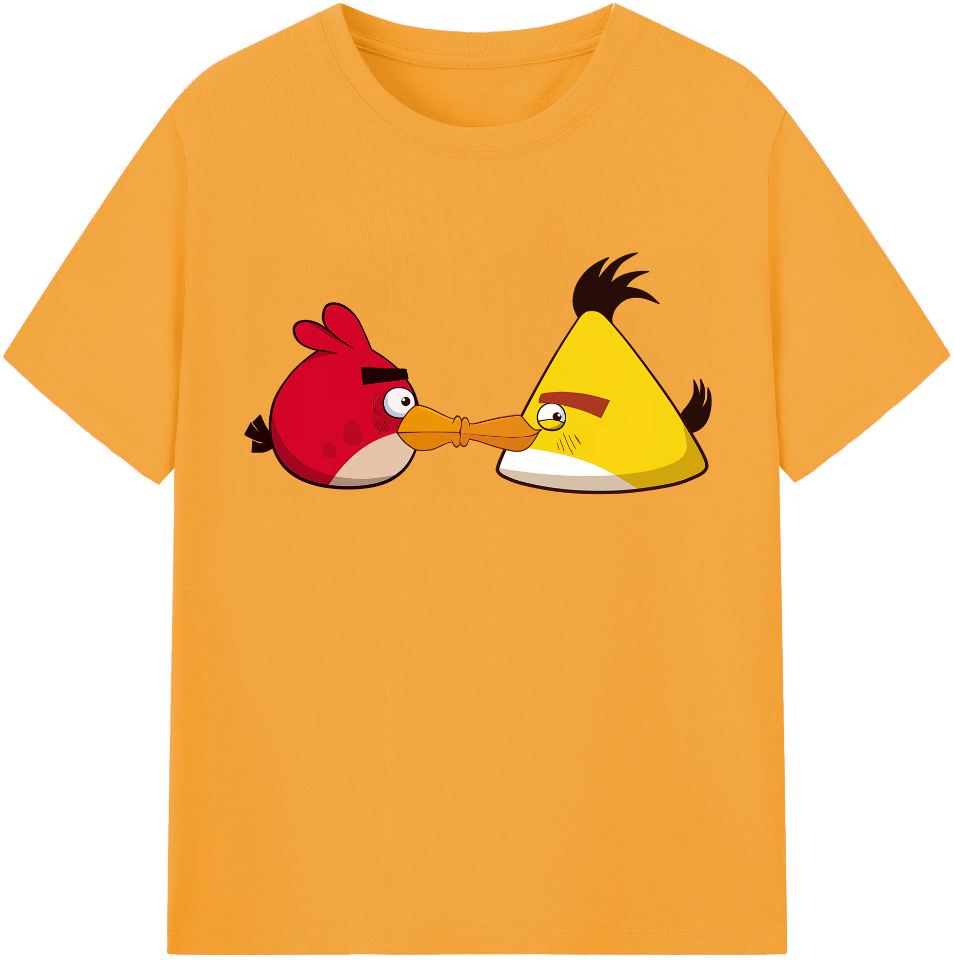 （画像用） Angry Birds アングリーバード レディースカジュアルプリントTシャツ（綿100％）