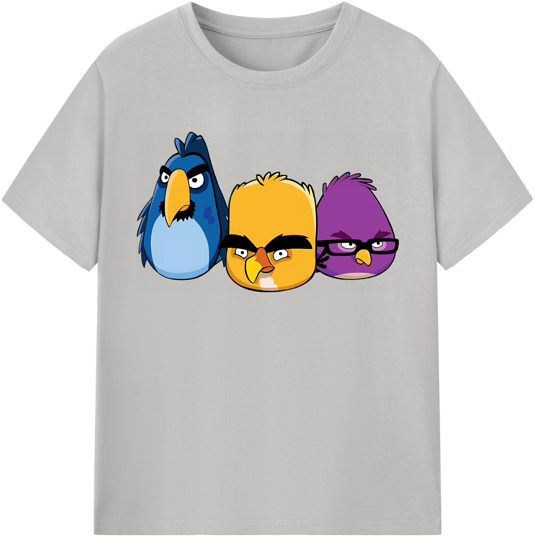 （画像用） Angry Birds アングリーバード レディースカジュアルプリントTシャツ（綿100％）