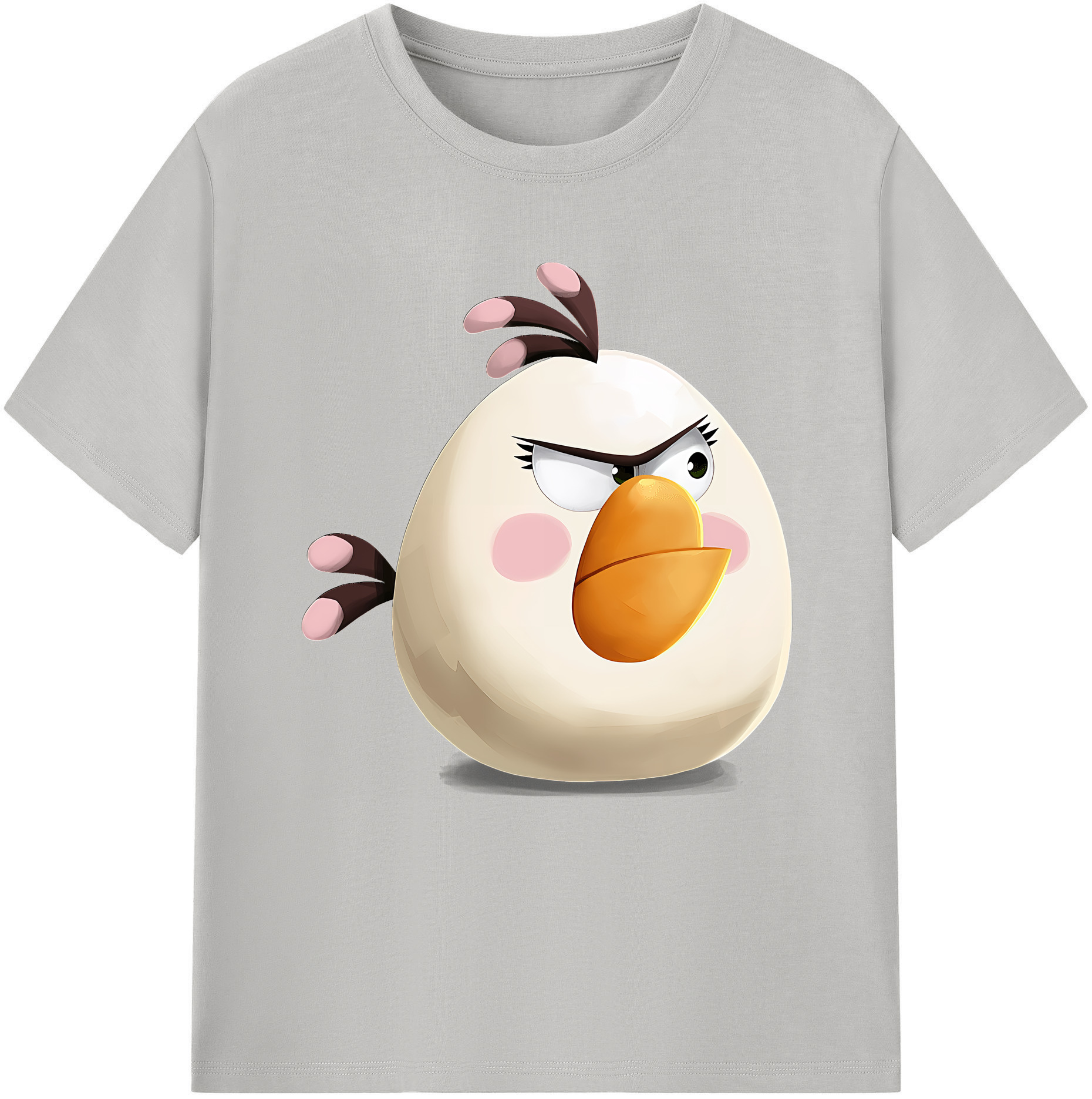（画像用） Angry Birds アングリーバード レディースカジュアルプリントTシャツ（綿100％）