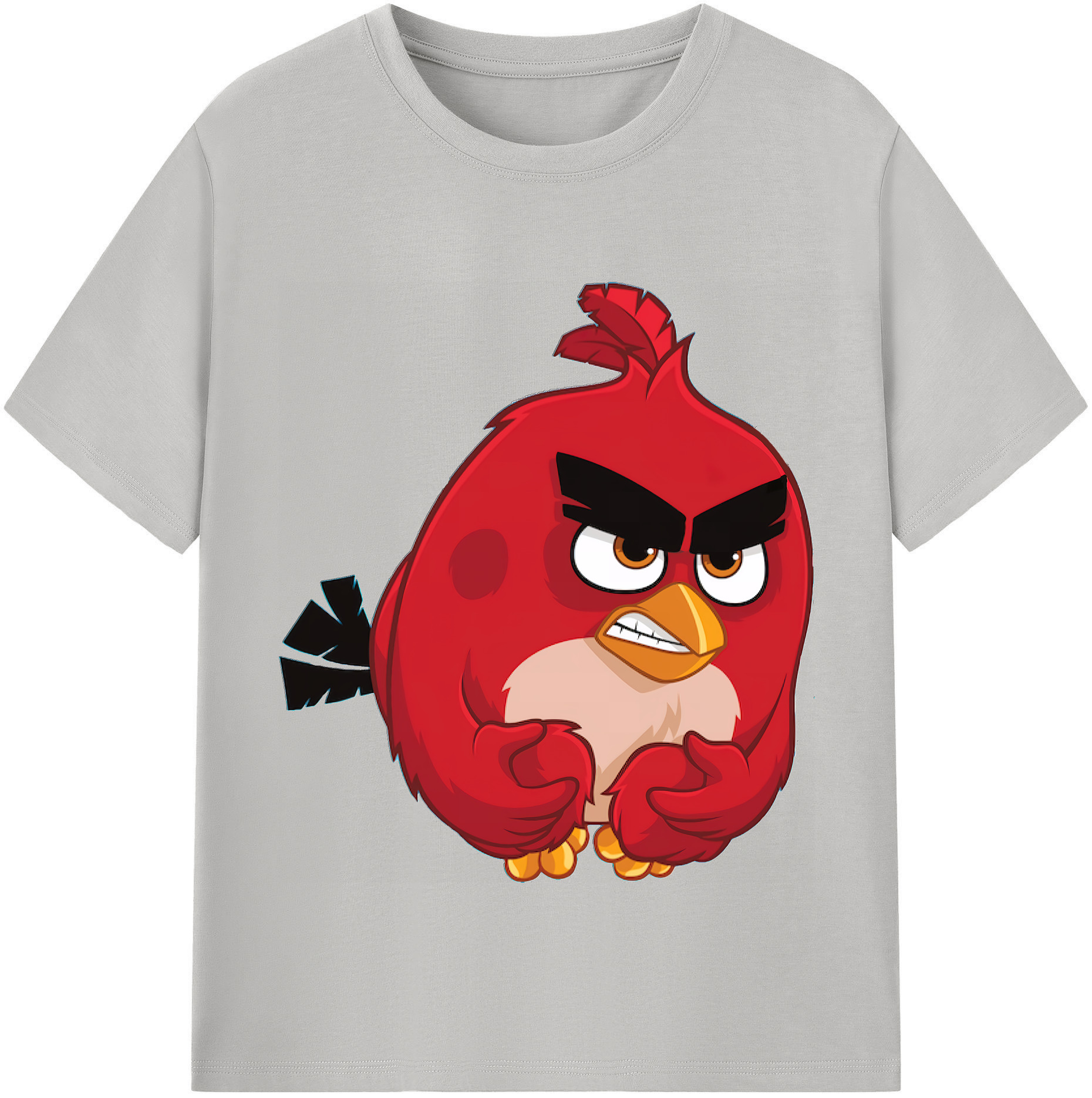 （画像用） Angry Birds アングリーバード レディースカジュアルプリントTシャツ（綿100％）
