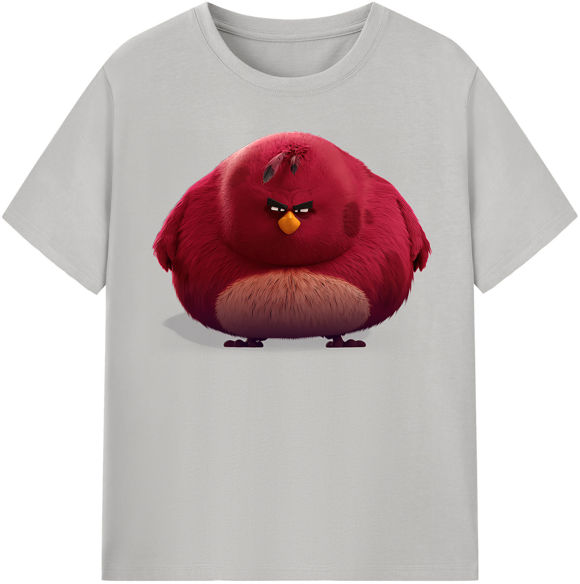 （画像用） Angry Birds アングリーバード レディースカジュアルプリントTシャツ（綿100％）