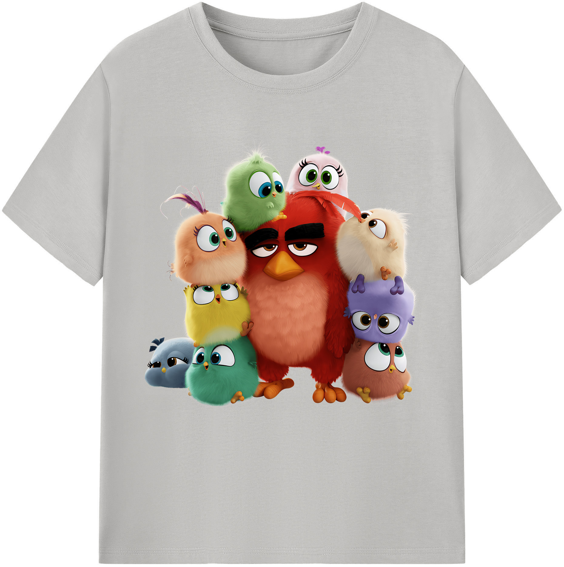 （画像用） Angry Birds アングリーバード レディースカジュアルプリントTシャツ（綿100％）