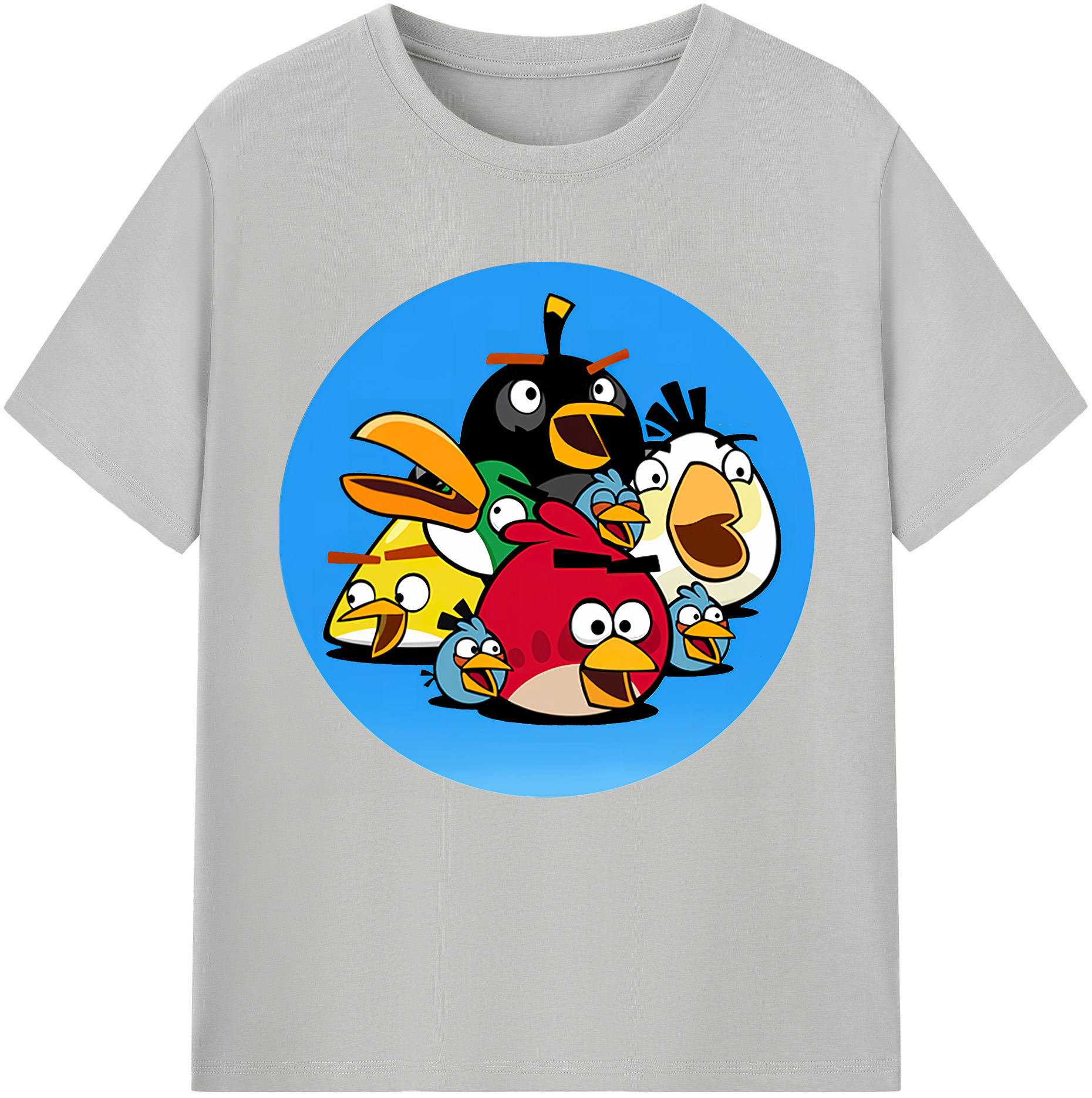 （画像用） Angry Birds アングリーバード レディースカジュアルプリントTシャツ（綿100％）