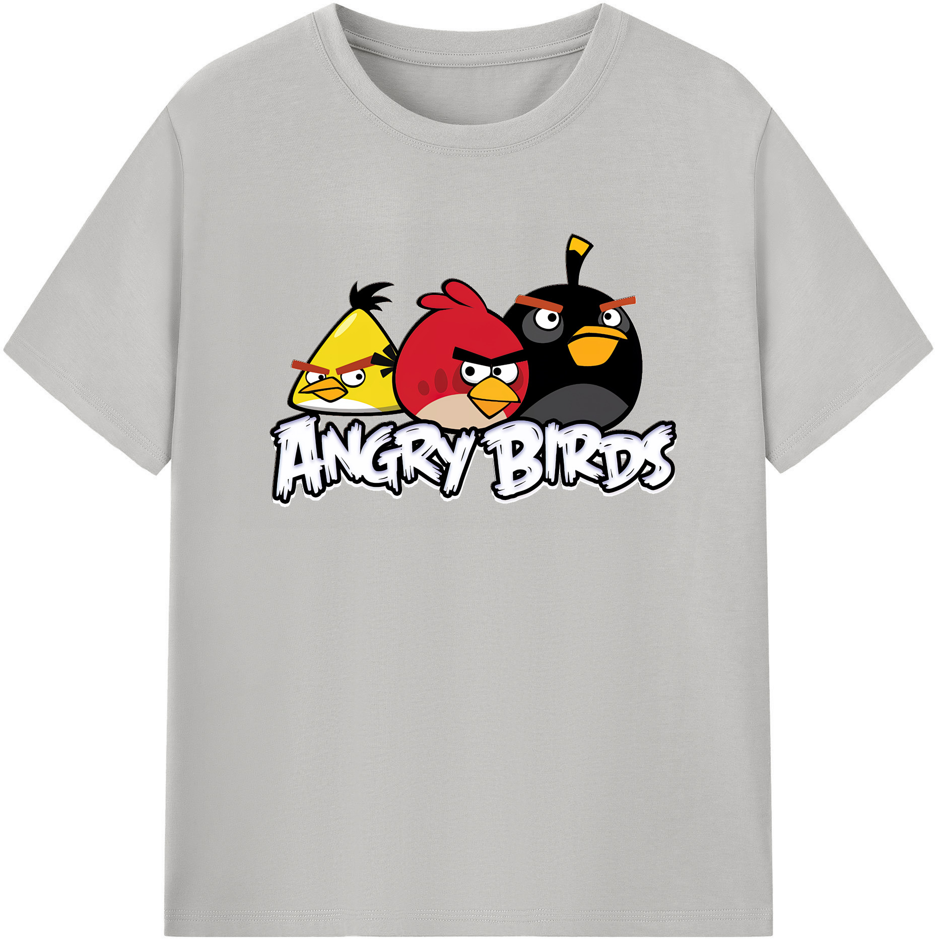 （画像用） Angry Birds アングリーバード レディースカジュアルプリントTシャツ（綿100％）