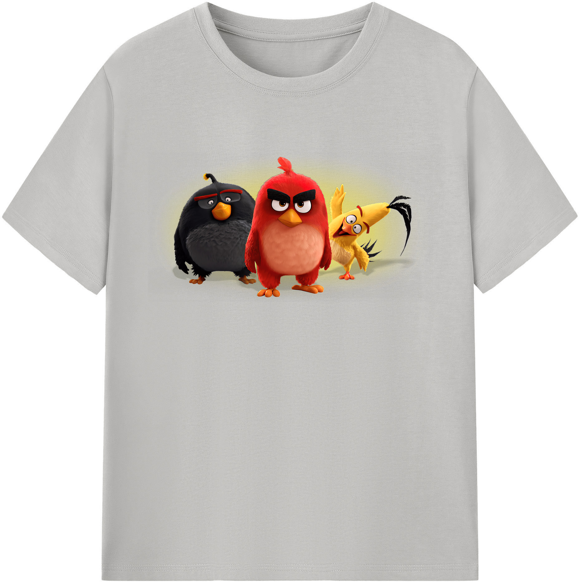 （画像用） Angry Birds アングリーバード レディースカジュアルプリントTシャツ（綿100％）