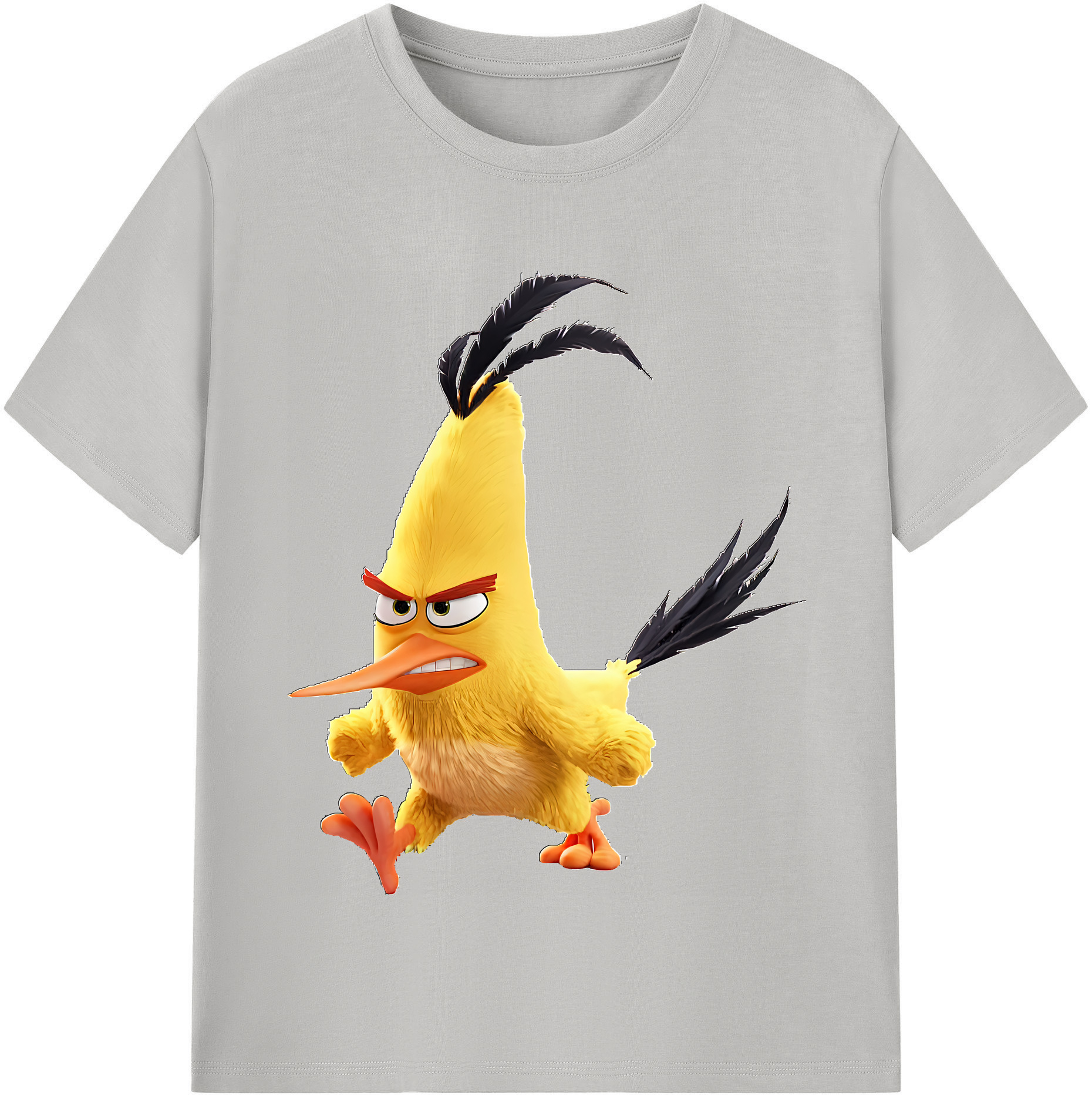 （画像用） Angry Birds アングリーバード レディースカジュアルプリントTシャツ（綿100％）