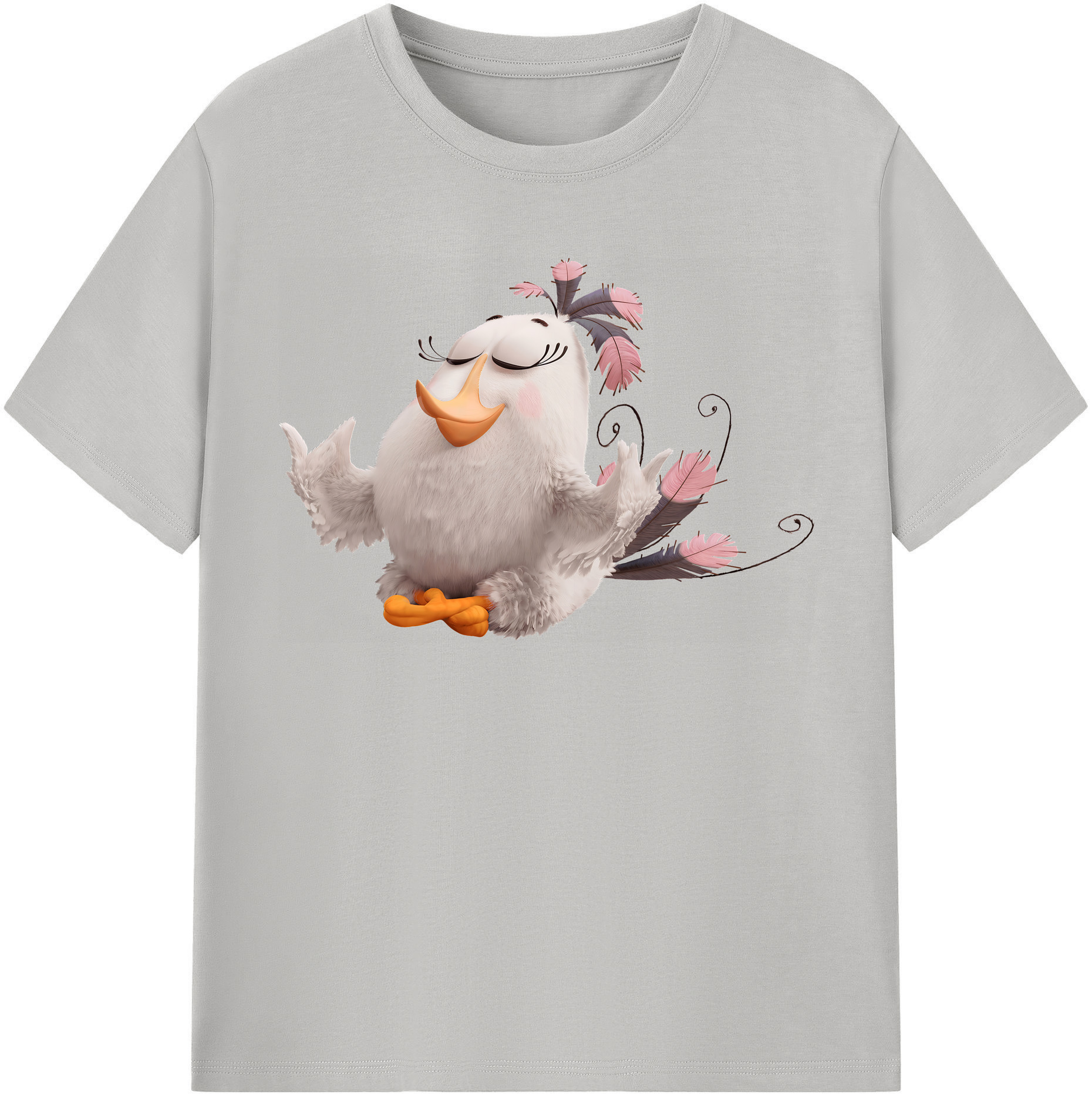 （画像用） Angry Birds アングリーバード レディースカジュアルプリントTシャツ（綿100％）