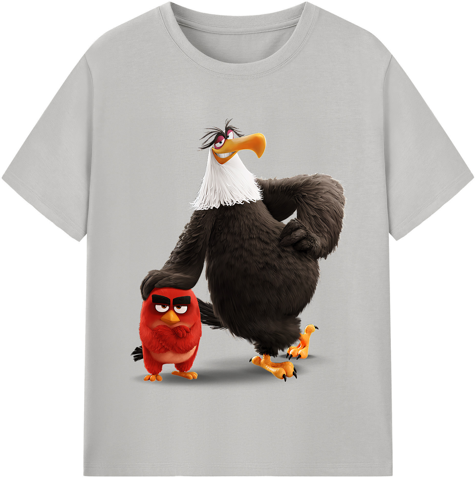 （画像用） Angry Birds アングリーバード レディースカジュアルプリントTシャツ（綿100％）