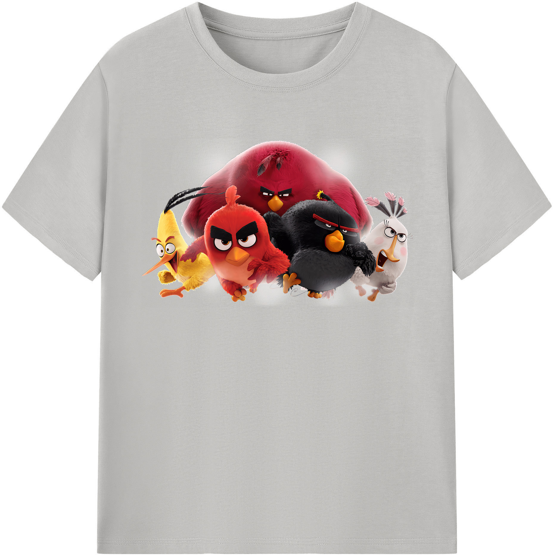 （画像用） Angry Birds アングリーバード レディースカジュアルプリントTシャツ（綿100％）