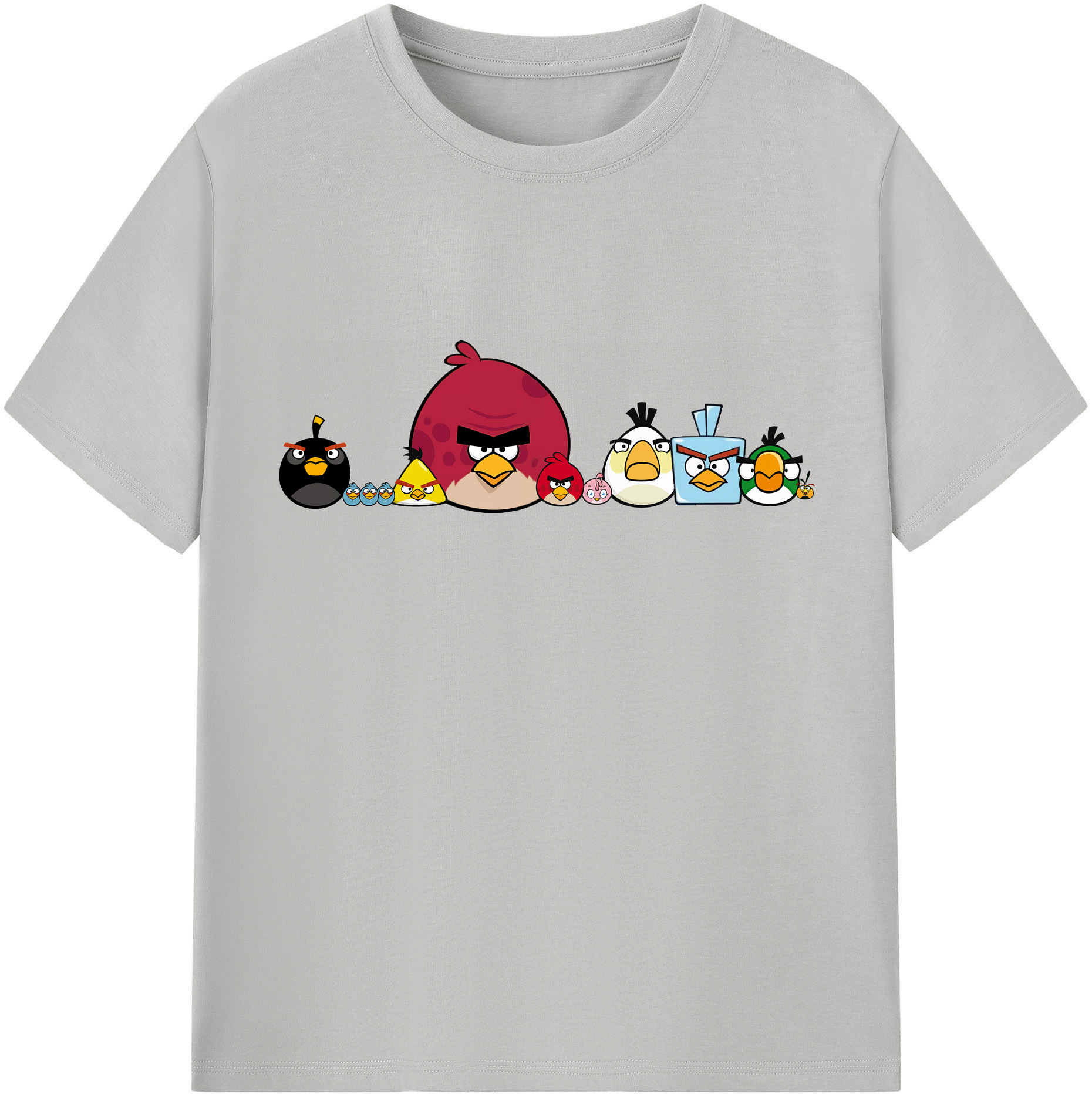 （画像用） Angry Birds アングリーバード レディースカジュアルプリントTシャツ（綿100％）
