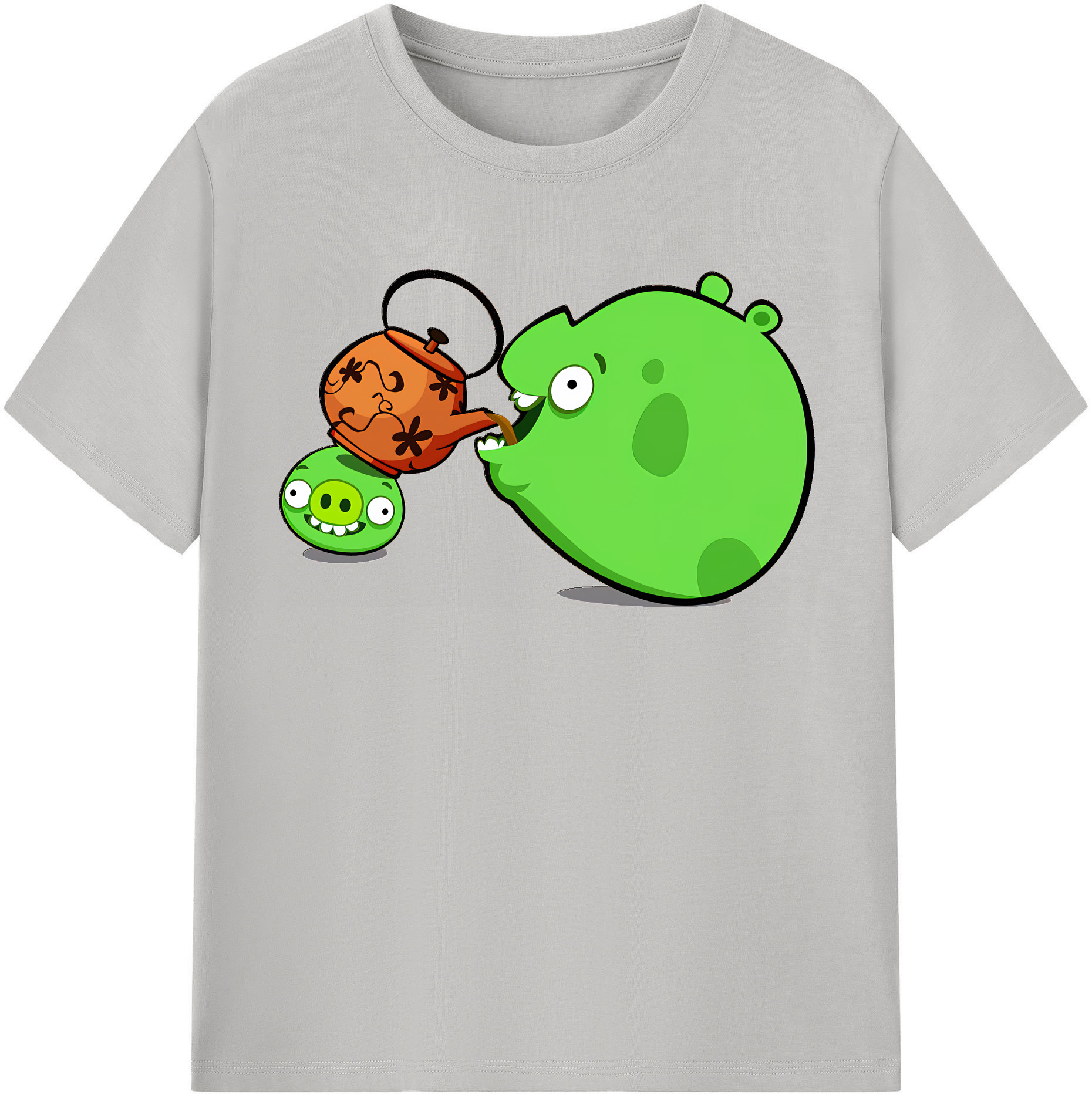 （画像用） Angry Birds アングリーバード レディースカジュアルプリントTシャツ（綿100％）