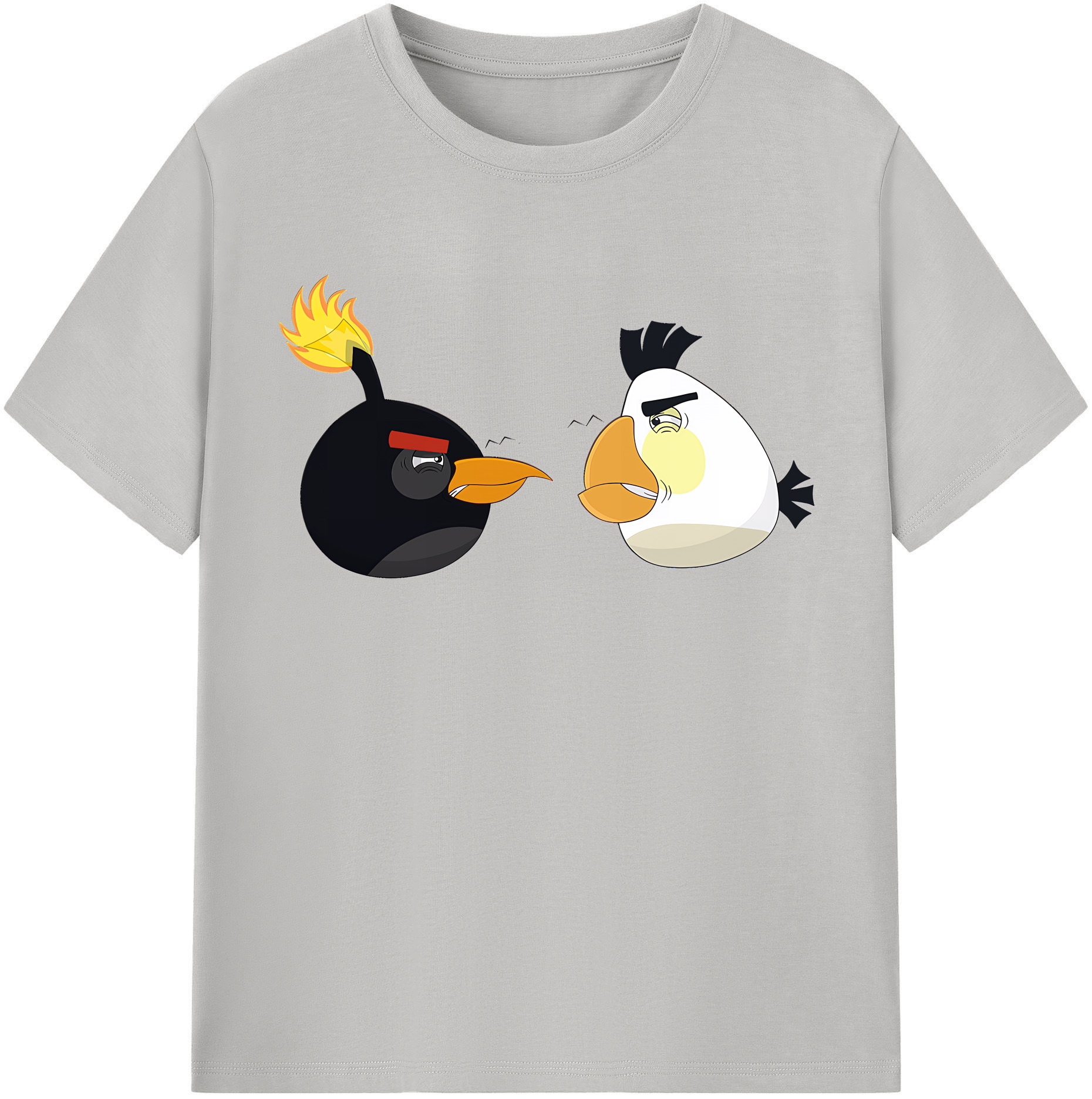 （画像用） Angry Birds アングリーバード レディースカジュアルプリントTシャツ（綿100％）
