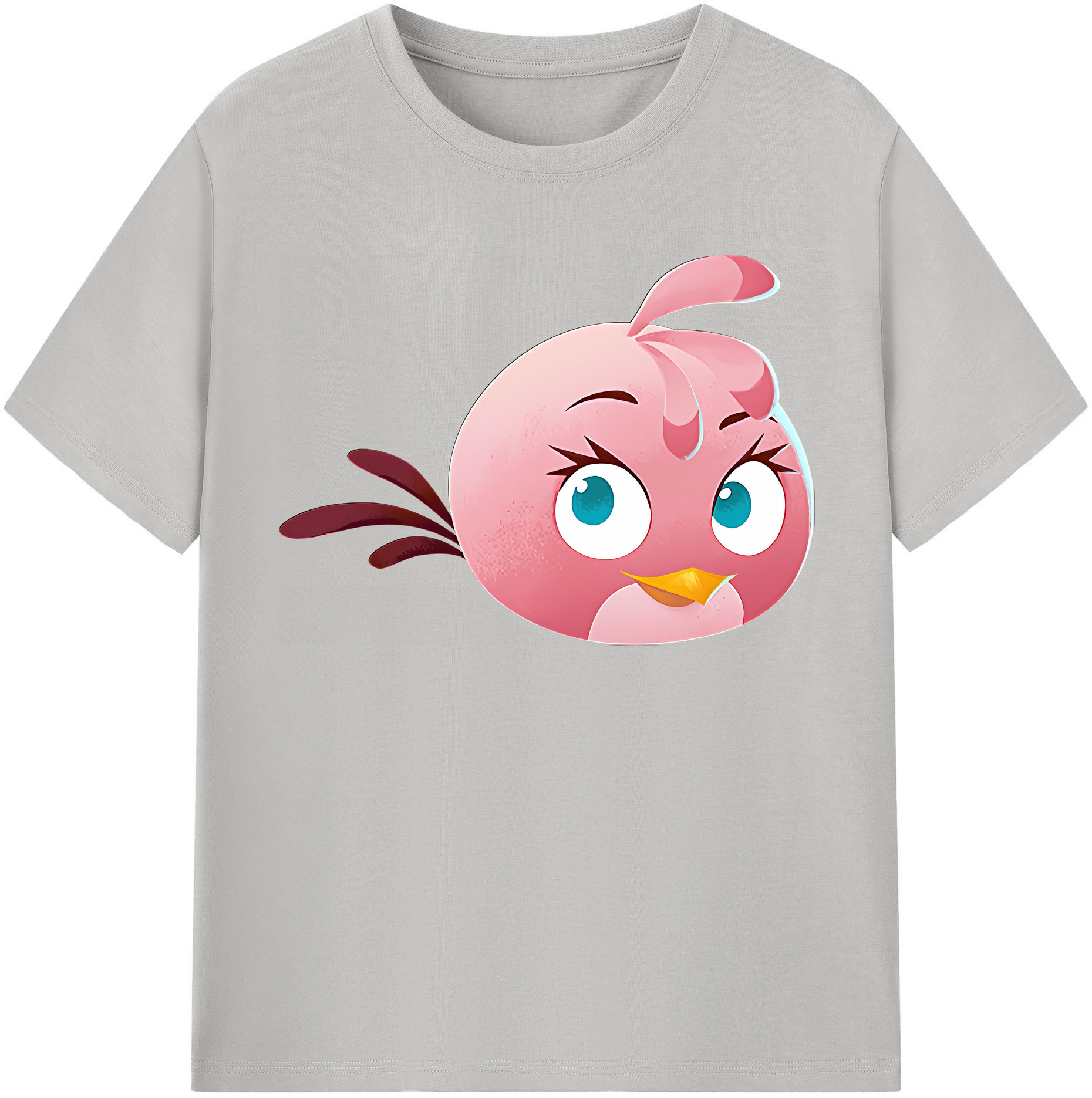 （画像用） Angry Birds アングリーバード レディースカジュアルプリントTシャツ（綿100％）