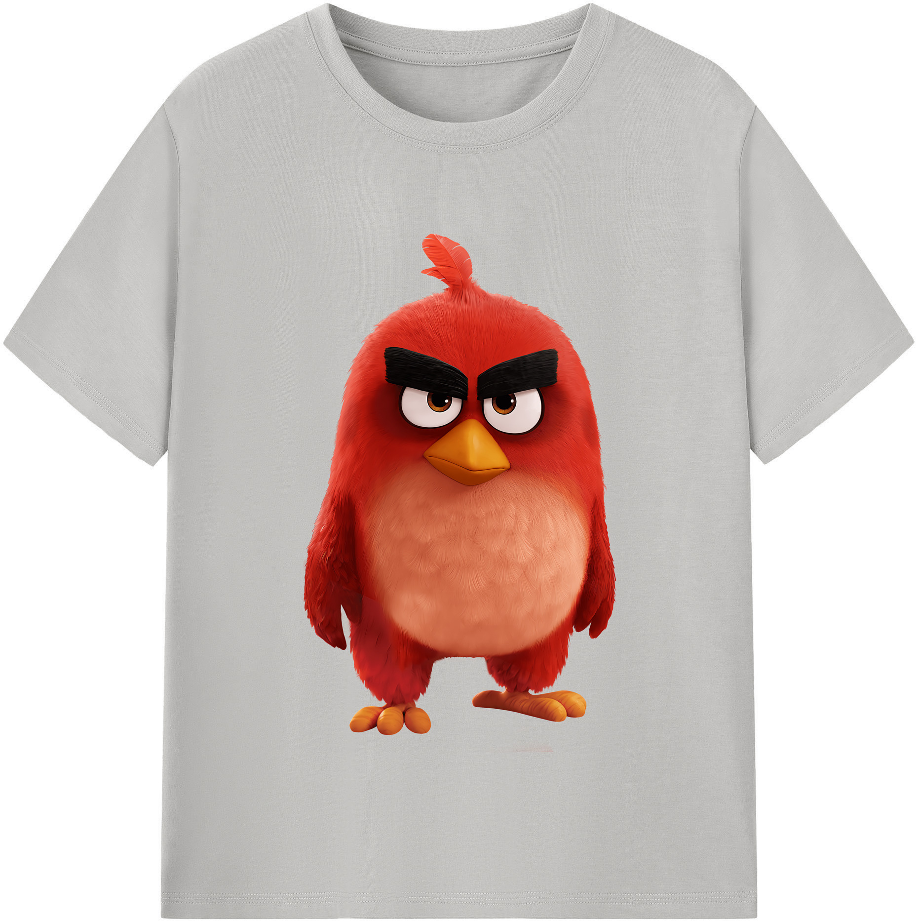 （画像用） Angry Birds アングリーバード レディースカジュアルプリントTシャツ（綿100％）