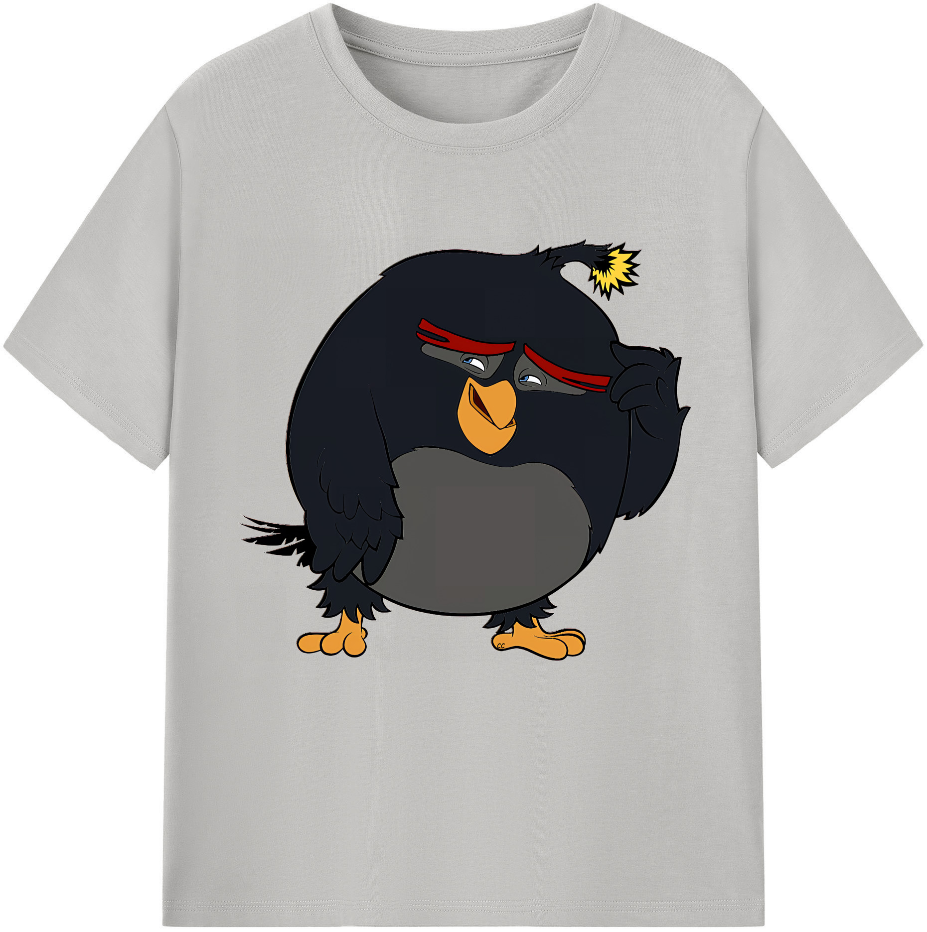 （画像用） Angry Birds アングリーバード レディースカジュアルプリントTシャツ（綿100％）