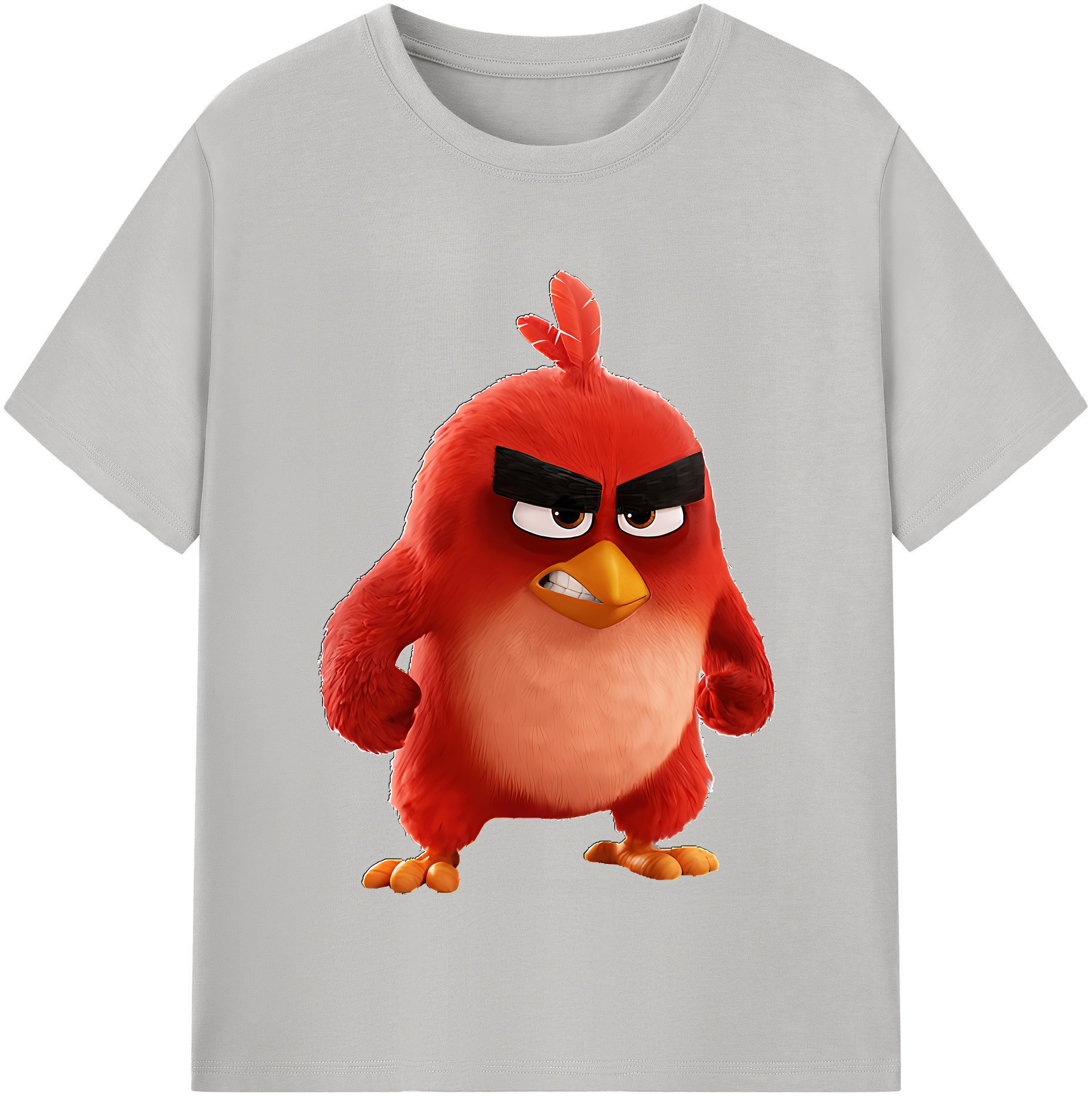 （画像用） Angry Birds アングリーバード レディースカジュアルプリントTシャツ（綿100％）