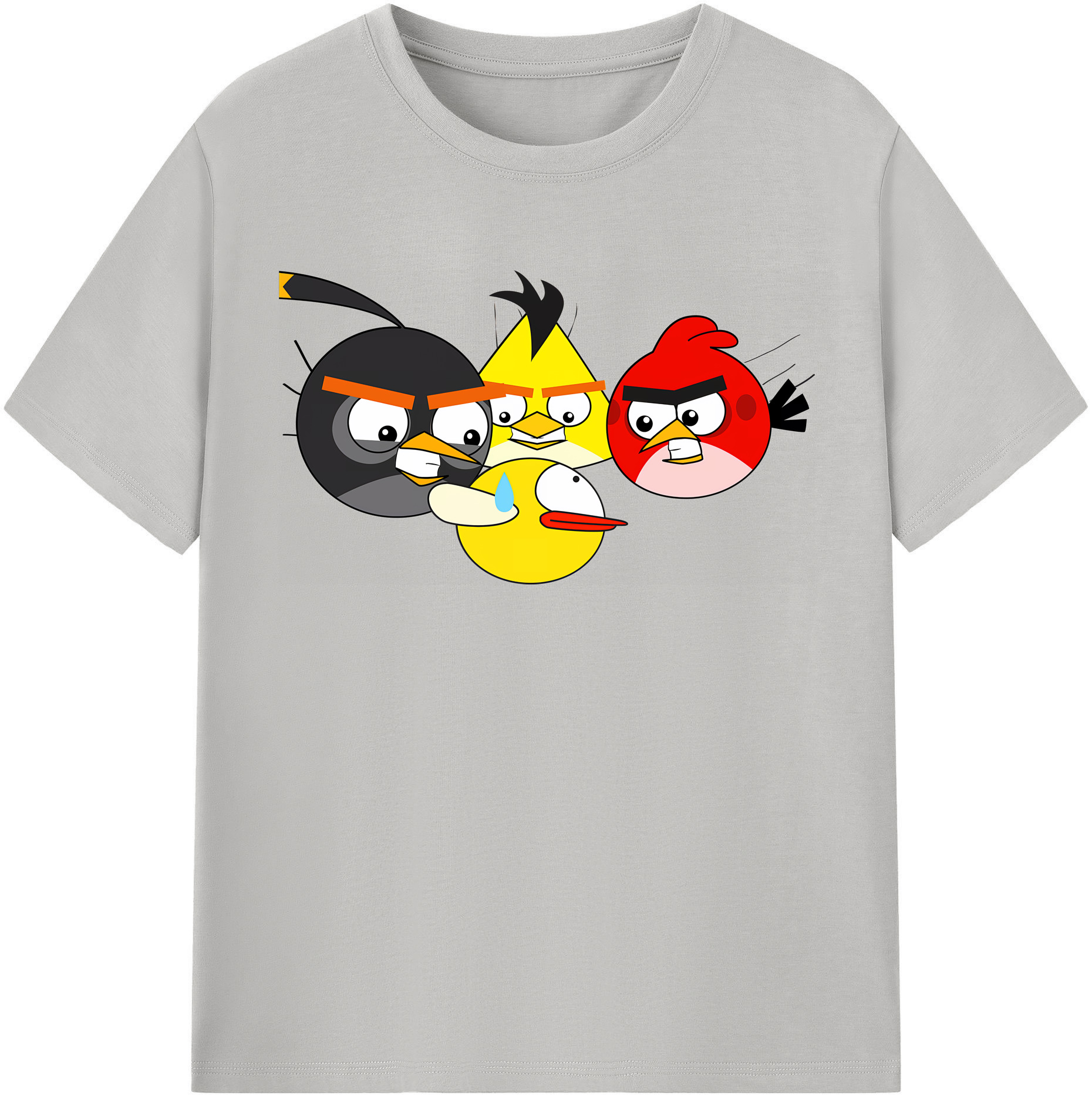 （画像用） Angry Birds アングリーバード レディースカジュアルプリントTシャツ（綿100％）