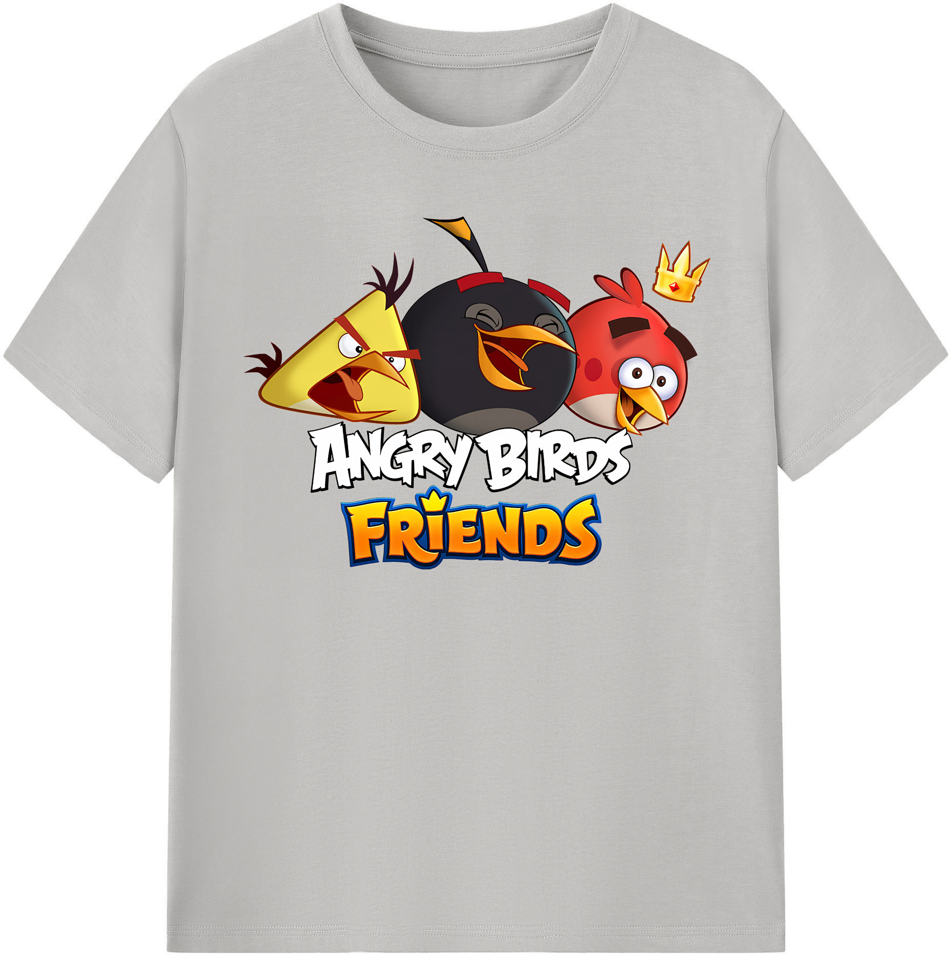 （画像用） Angry Birds アングリーバード レディースカジュアルプリントTシャツ（綿100％）