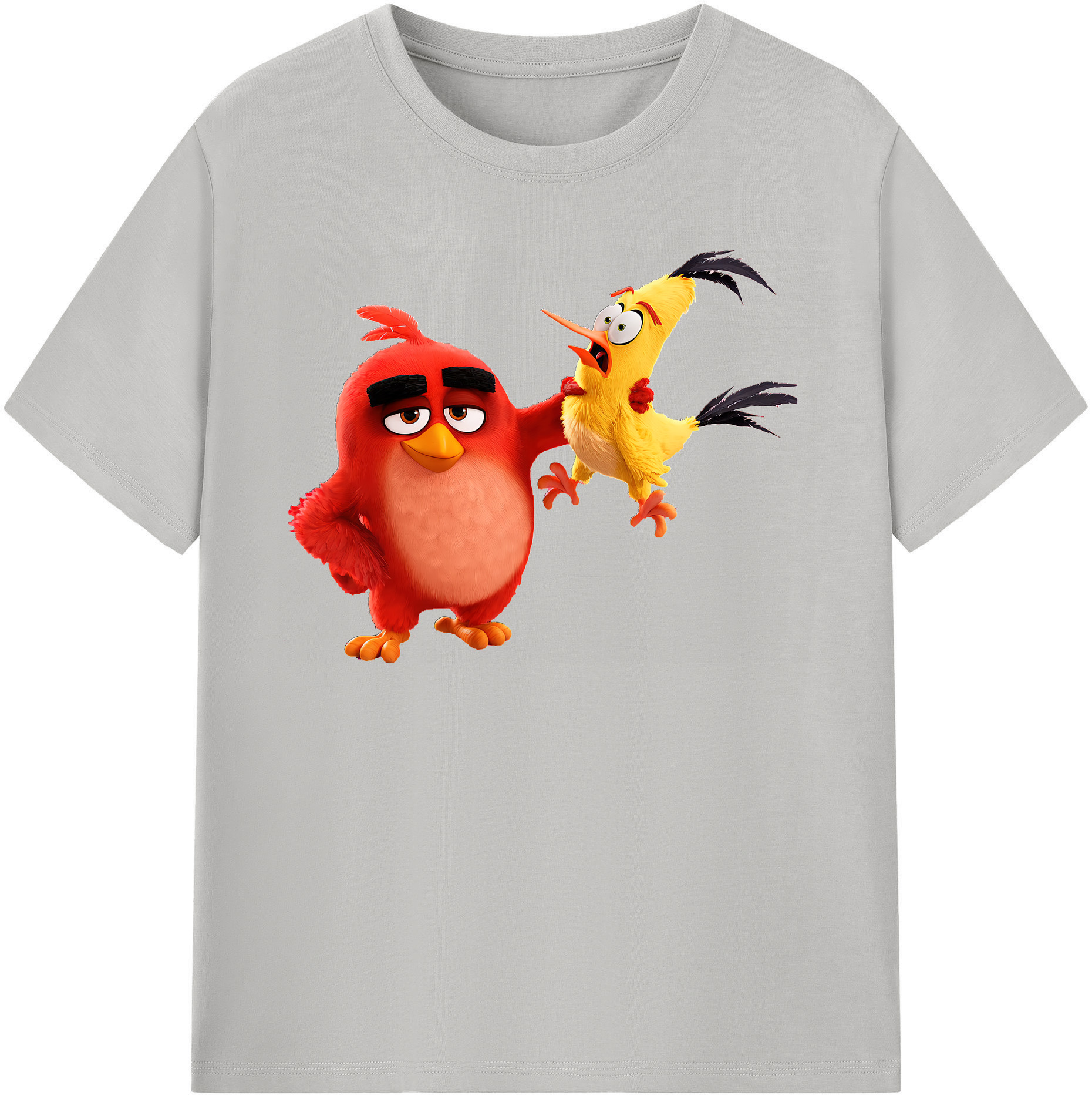 （画像用） Angry Birds アングリーバード レディースカジュアルプリントTシャツ（綿100％）