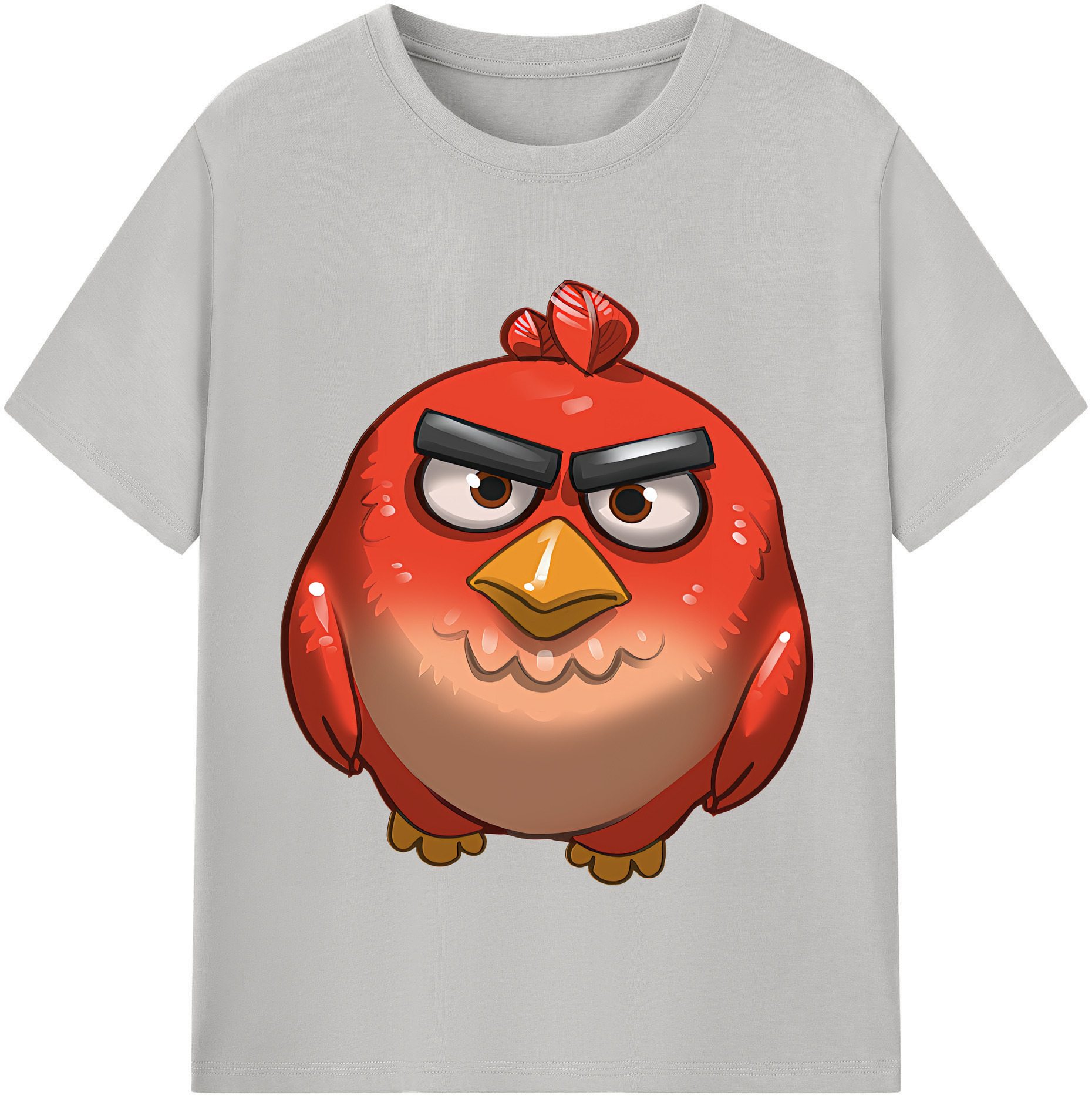（画像用） Angry Birds アングリーバード レディースカジュアルプリントTシャツ（綿100％）